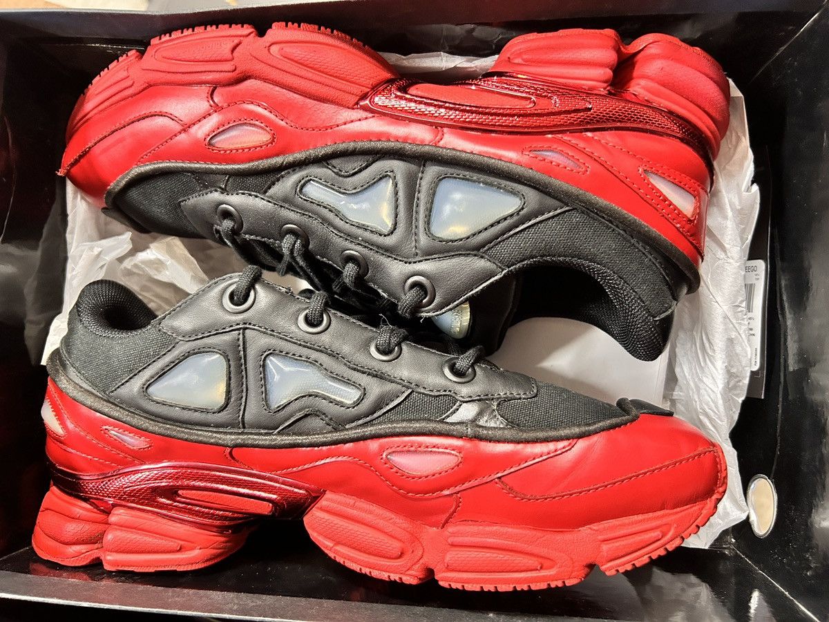 Size 11 adidas Raf Simons x Ozweego Core Black Scarlet