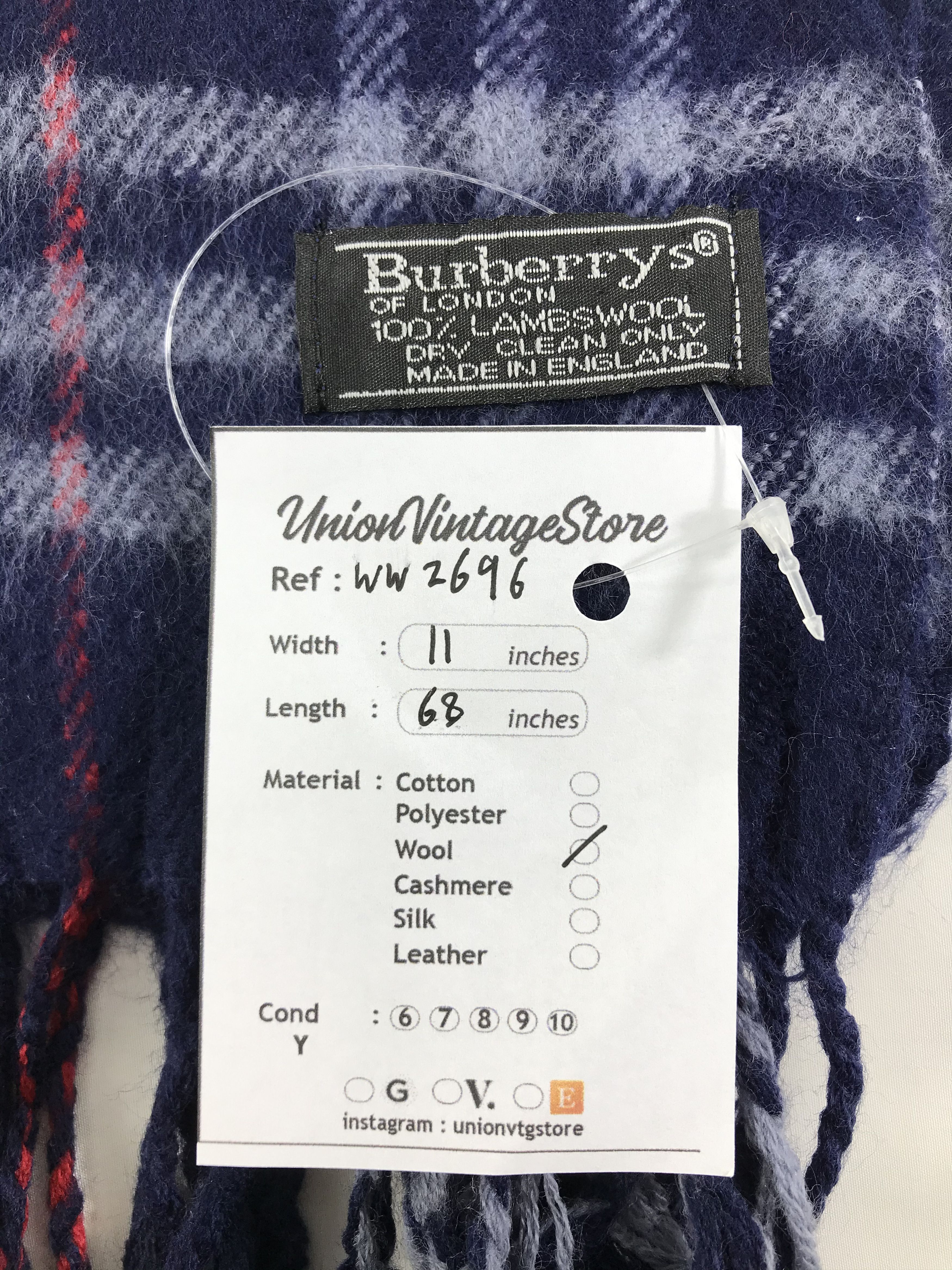 Burberry × Vintage Burberry Scarf / Muffler / Neckwear - WW2696 Size ONE SIZE - 4 Thumbnail