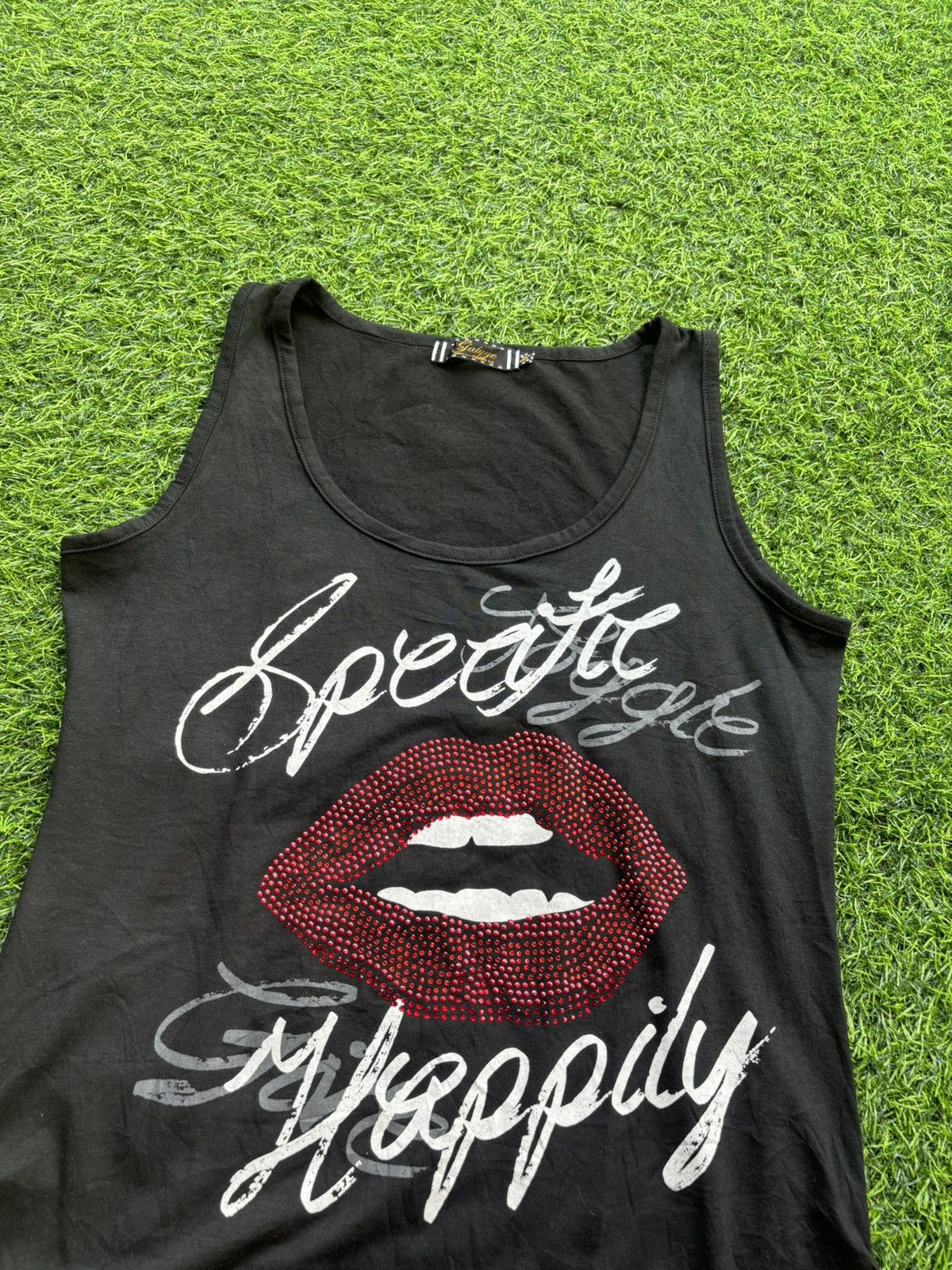 Hysteric Glamour Y2k Opium Galyge Lips Ifsix Punk Style Tank top Size L / US 10 / IT 46 - 2 Thumbnail