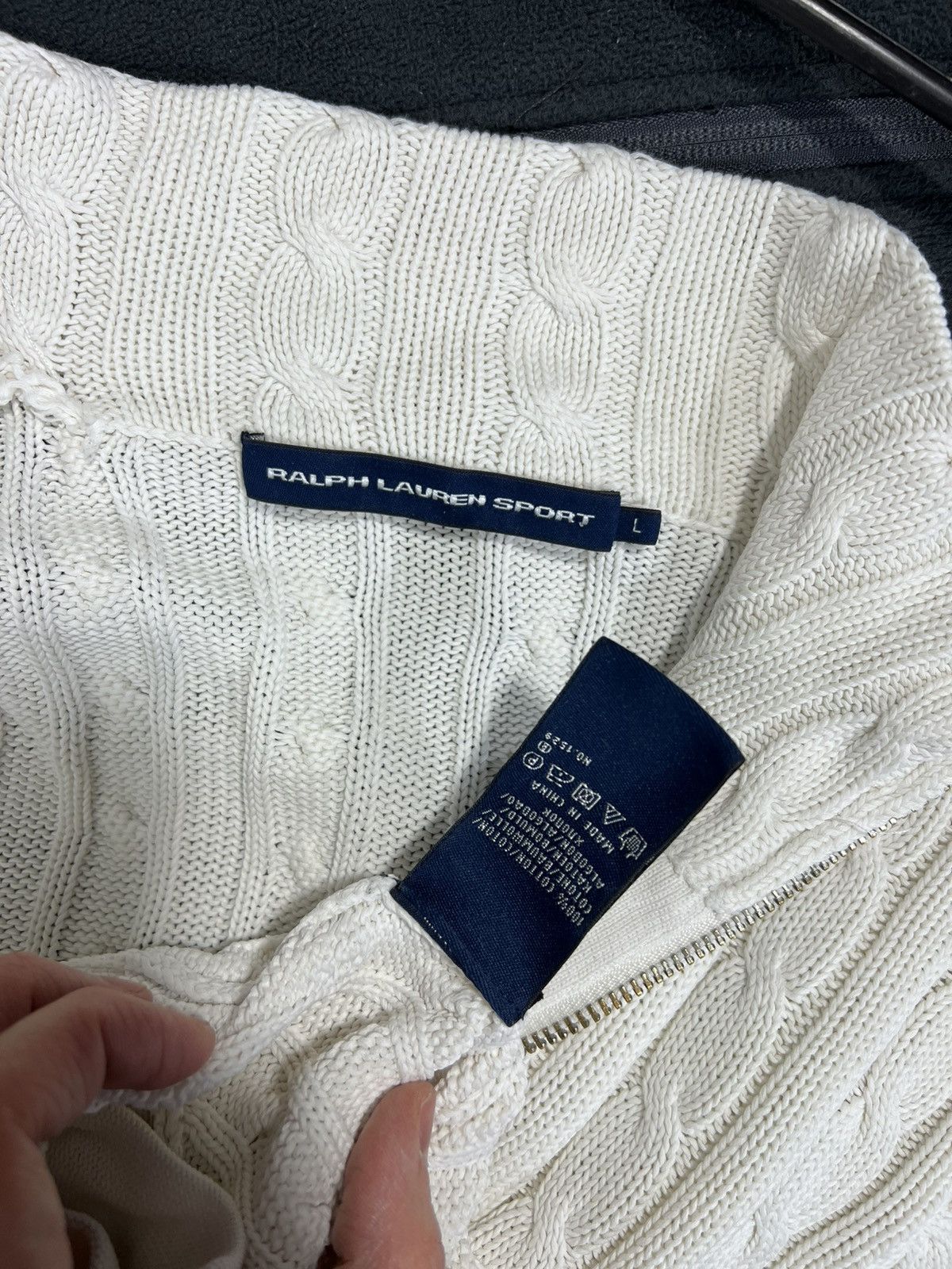 Ralph Lauren Sweater Braid Polo Ralph Lauren Zipped White Size L / US 10 / IT 46 - 4 Thumbnail