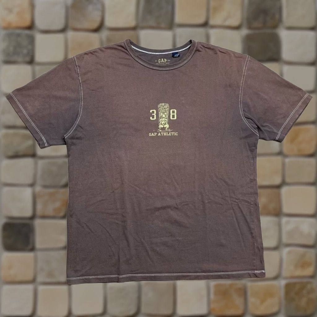 Gap VINTAGE Gap Athletic T-Shirt Brown Size L Crew Neck Short Sleeve Men Surf Tiki 90s Size US L / EU 52-54 / 3 - 1 Thumbnail