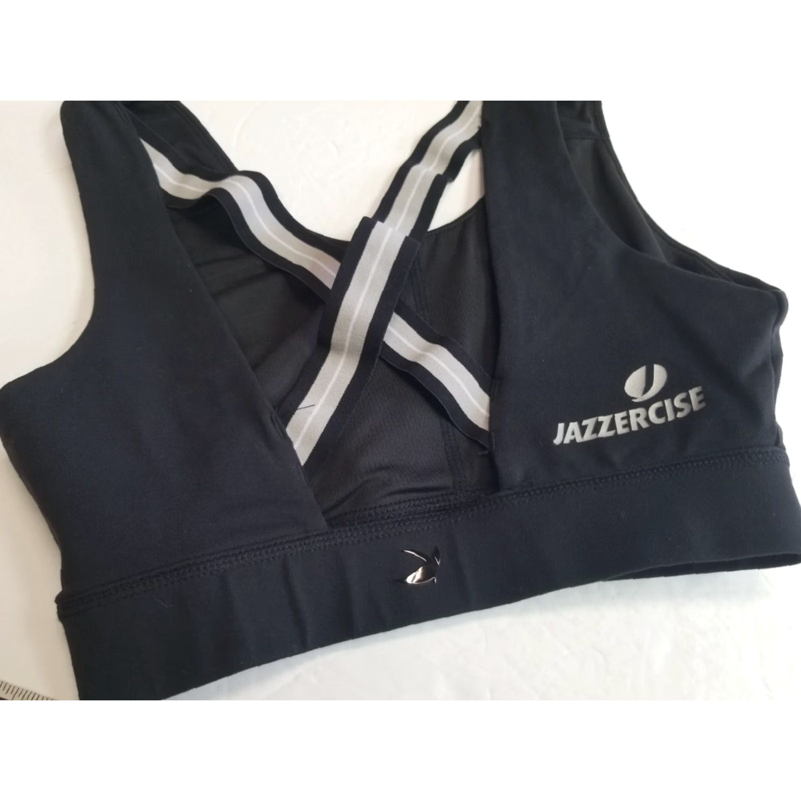 Vintage Glyder Women's Black Incline Sports Bra XS Jazzercise Size XS Wireless Nylon Blend Activewear Size ONE SIZE - 4 Thumbnail