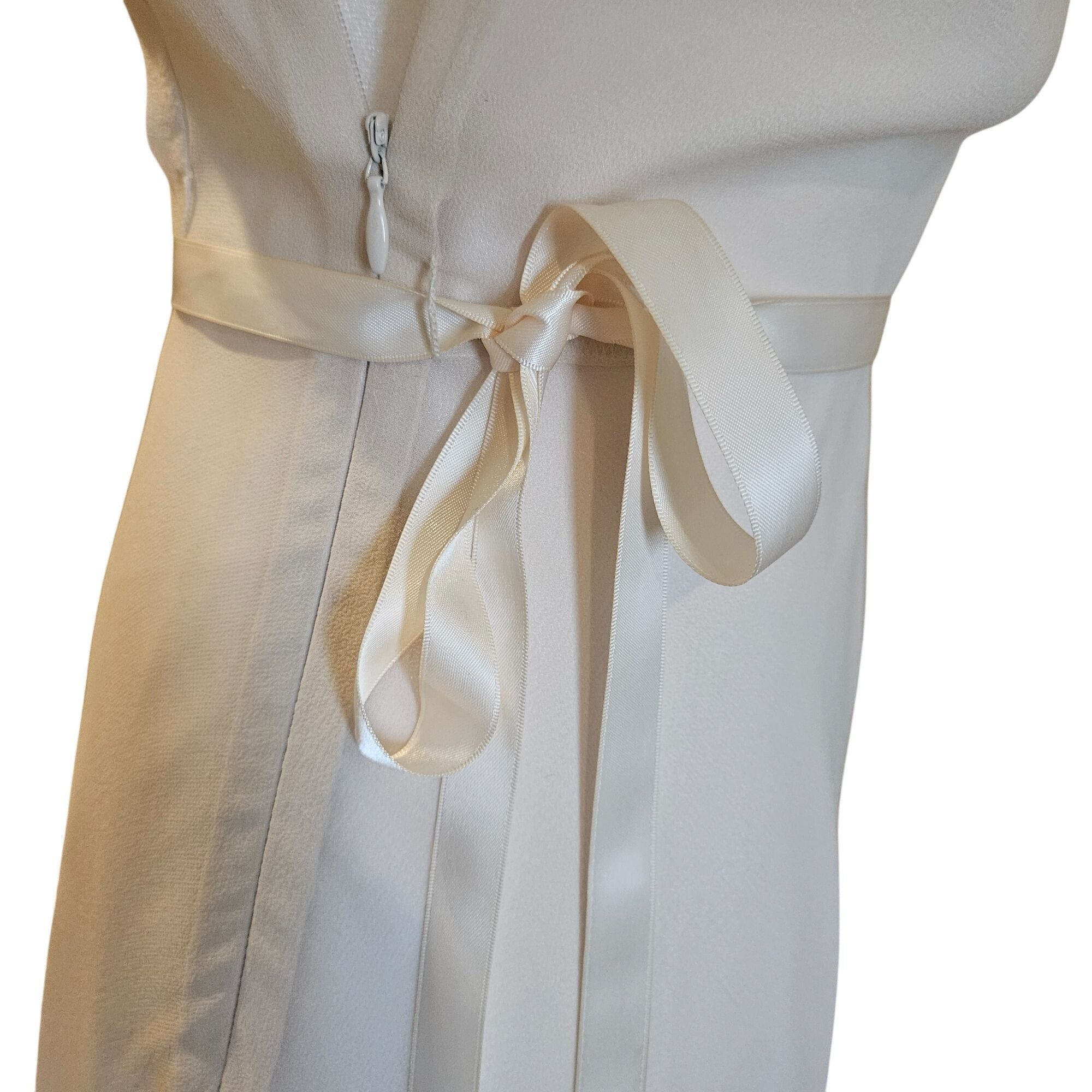 Laundry by Shelli Segal Laundry Ivory 0 Silk Midi Dress – Romantic Core Bridalcor Size XS / US 0-2 / IT 36-38 - 8 Thumbnail