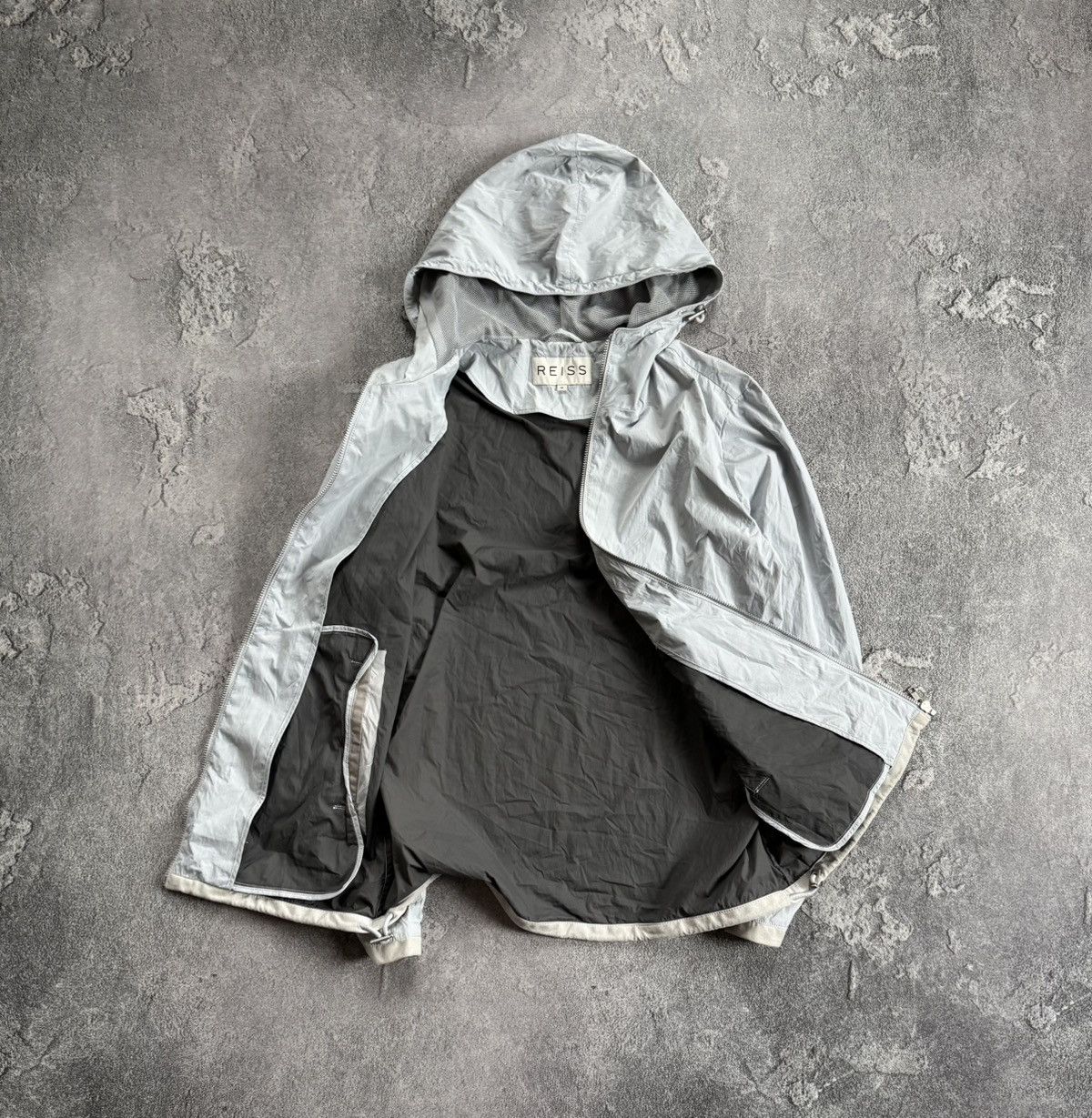 Designer × Reiss Reiss M nylon zip hooded jacket light longsleeve windbreaker Size US M / EU 48-50 / 2 - 8 Thumbnail