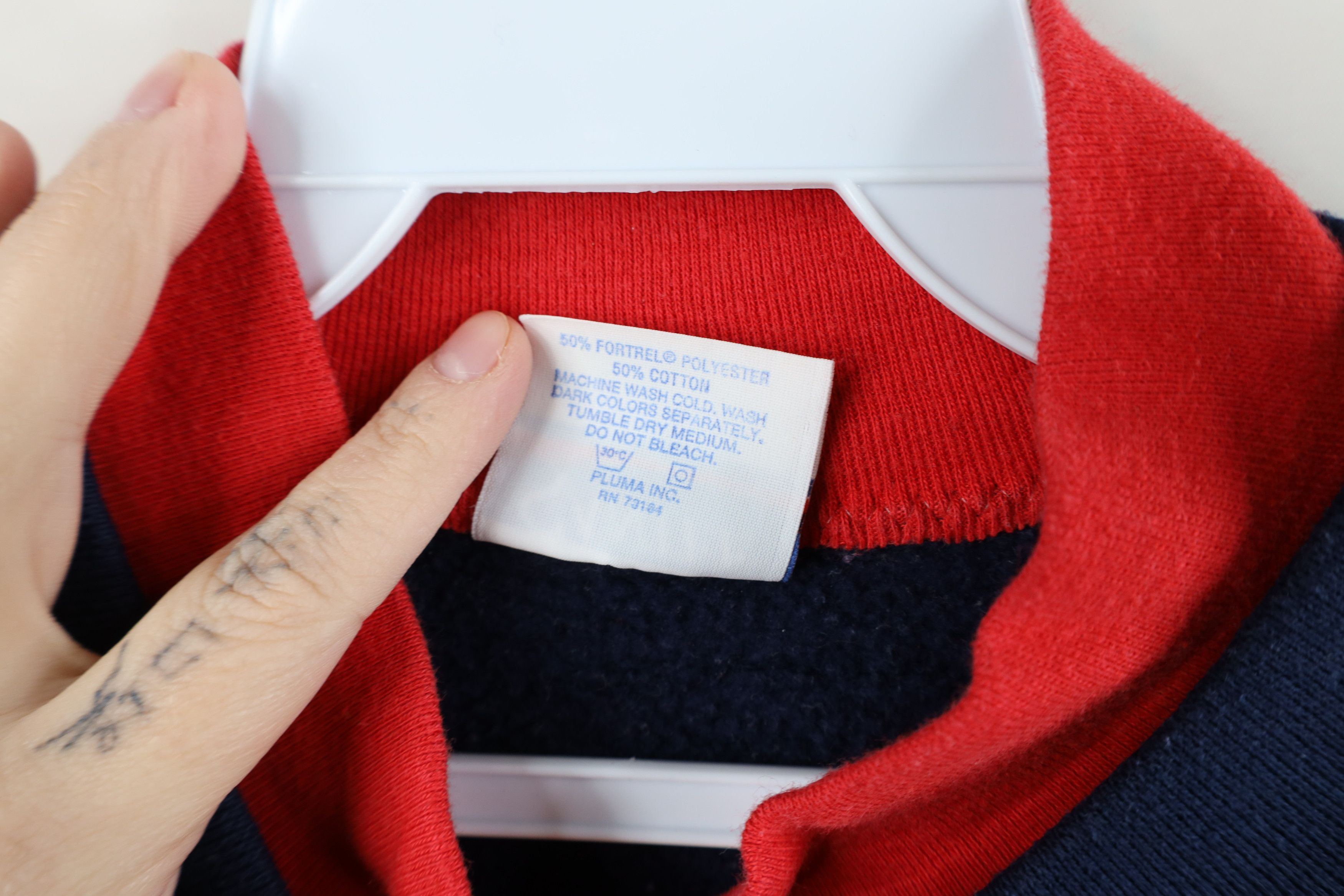 Vintage Vintage 90s Streetwear Heart Layered Sweatshirt Blue USA Size L / US 10 / IT 46 - 10 Thumbnail