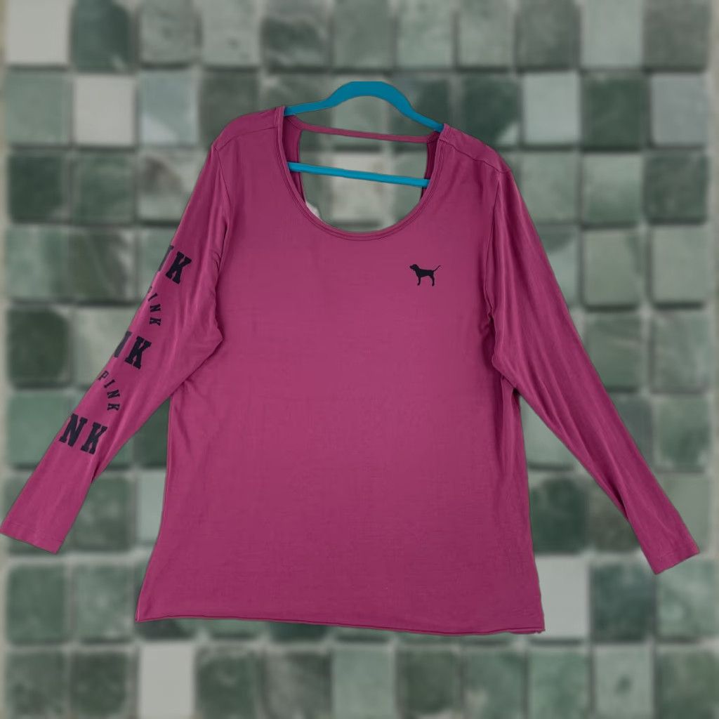 Victoria's Secret PINK Victoria's Secret Super Soft Shirt Womens Medium Mauve Long Sleeve Shirt Size M / US 6-8 / IT 42-44 - 1 Thumbnail