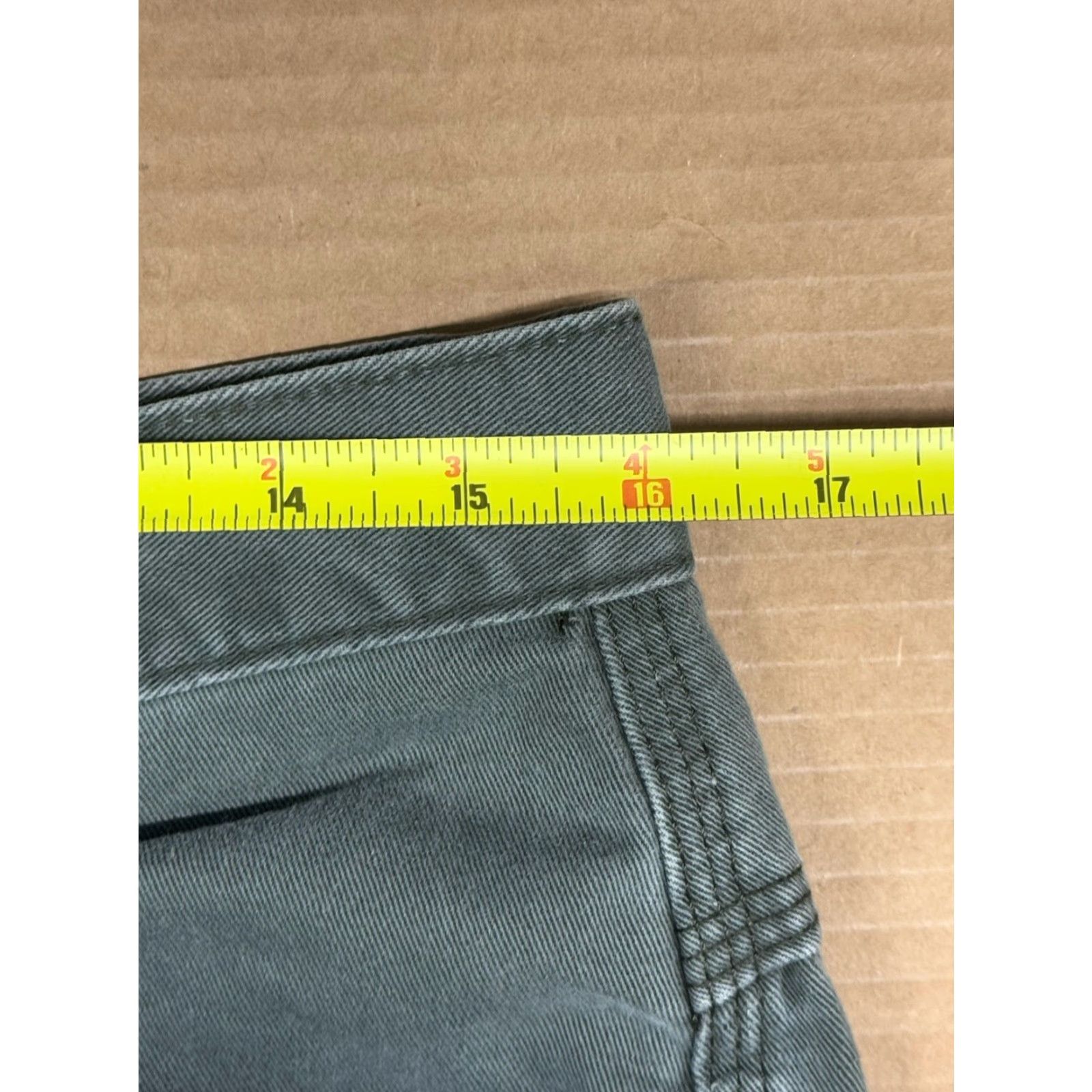 Lee VINTAGE Lee Riveted Buckle Back Canvas Pants Womens Size 14 Petite Green Khaki Style 90s City Preppy Straight Leg Size 36" / US 14 / IT 50 - 5 Thumbnail