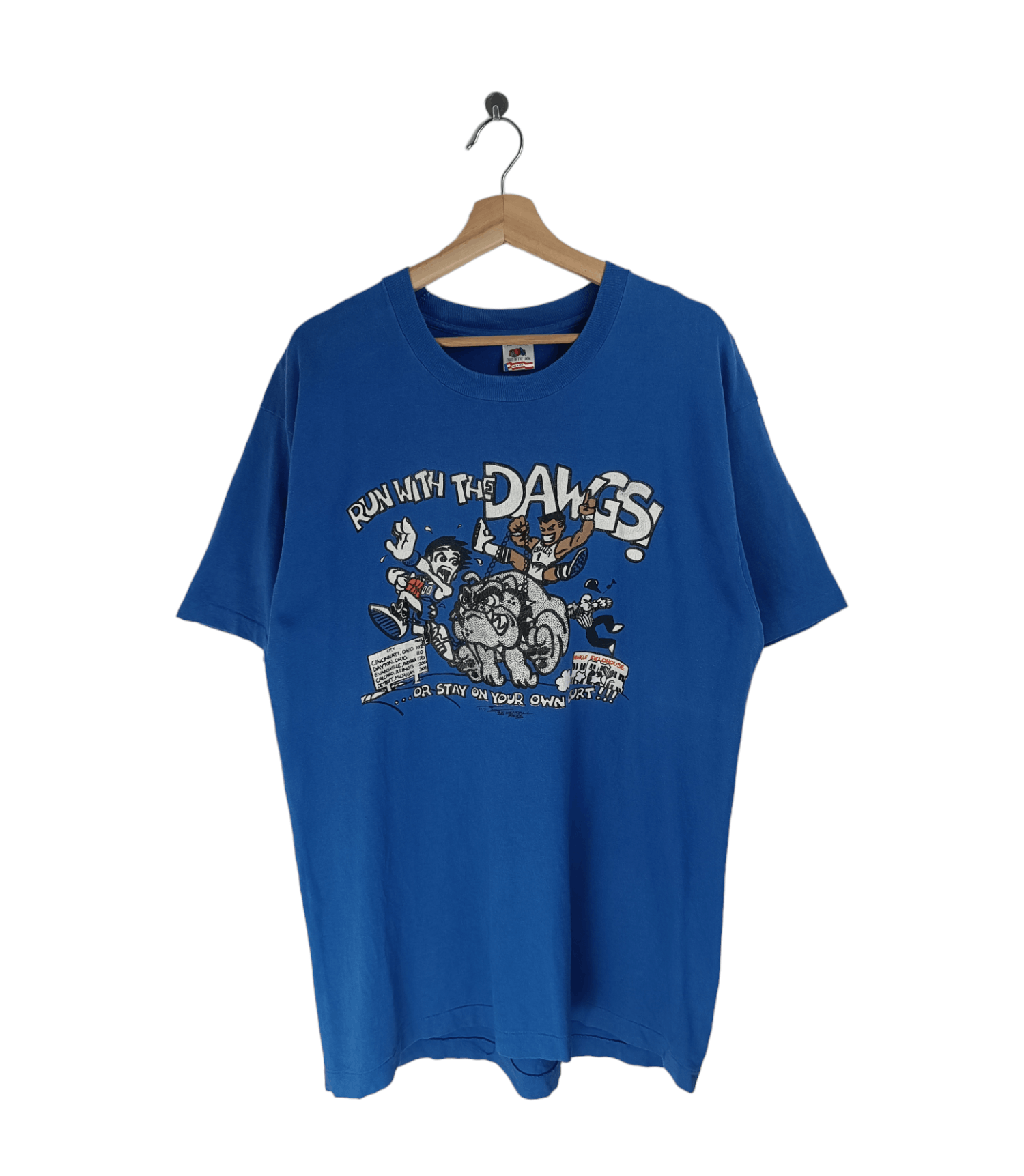 Vintage VERY RARE🔥VINTAGE 90'S RUN WITH THE DAWGS ADULT HUMOR FUNNY Size US XL / EU 56 / 4 - 1 Thumbnail