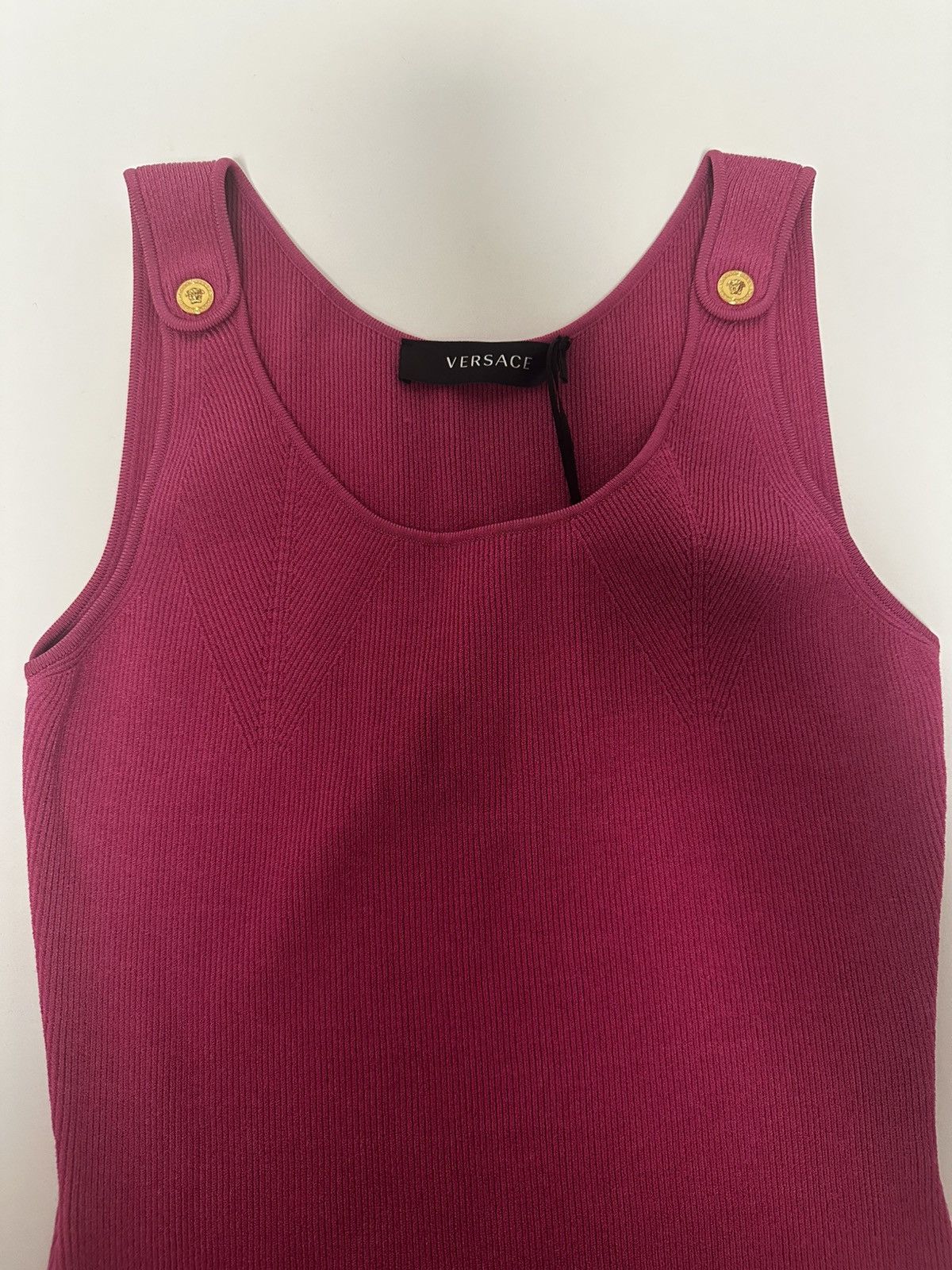 Versace Versace Pink Knit Mini Dress Size M / US 6-8 / IT 42-44 - 3 Thumbnail