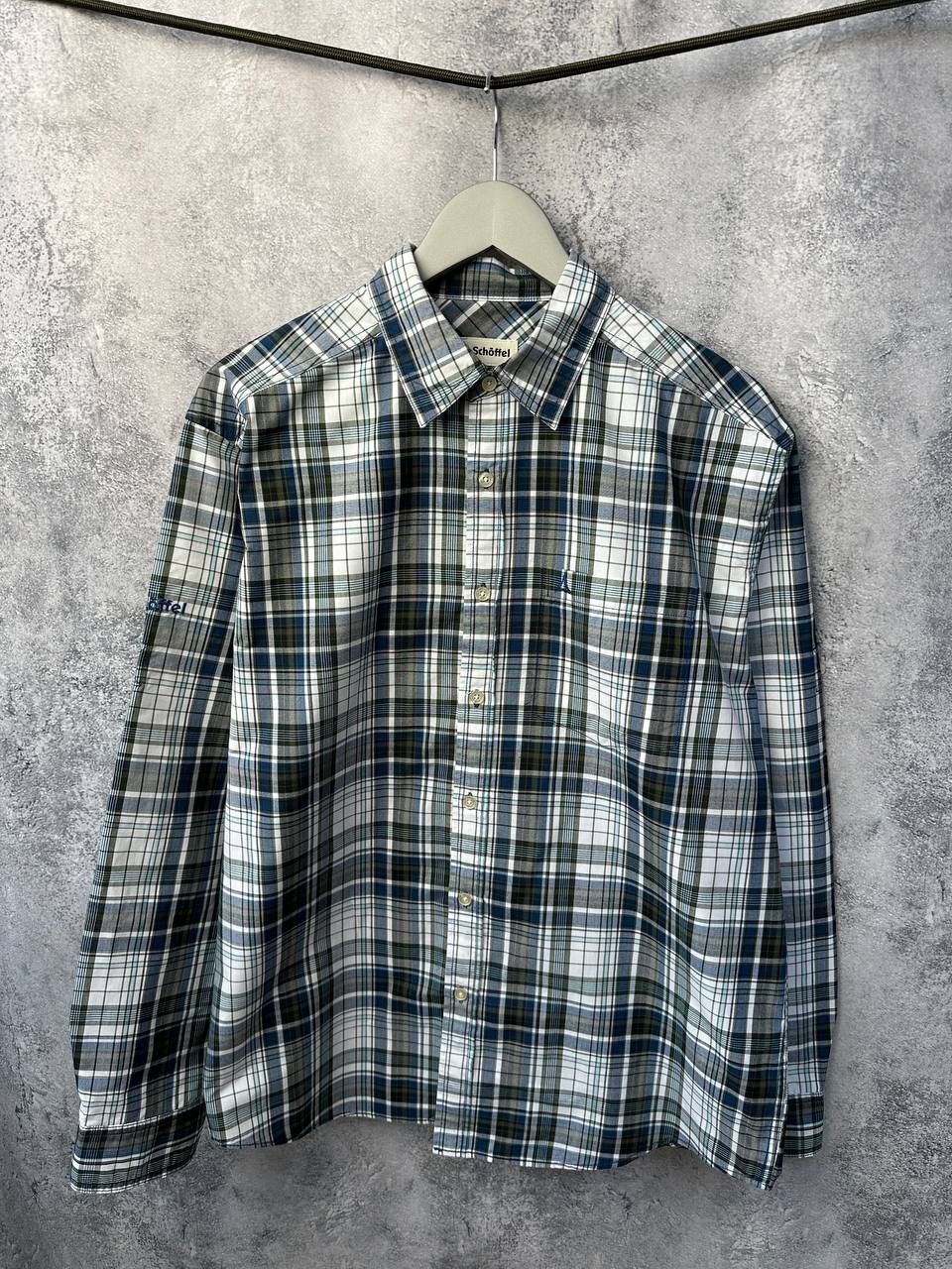 Other Schoffel Button Up Shirt Check Long Sleeve Point Collar Size US L / EU 52-54 / 3 - 2 Thumbnail