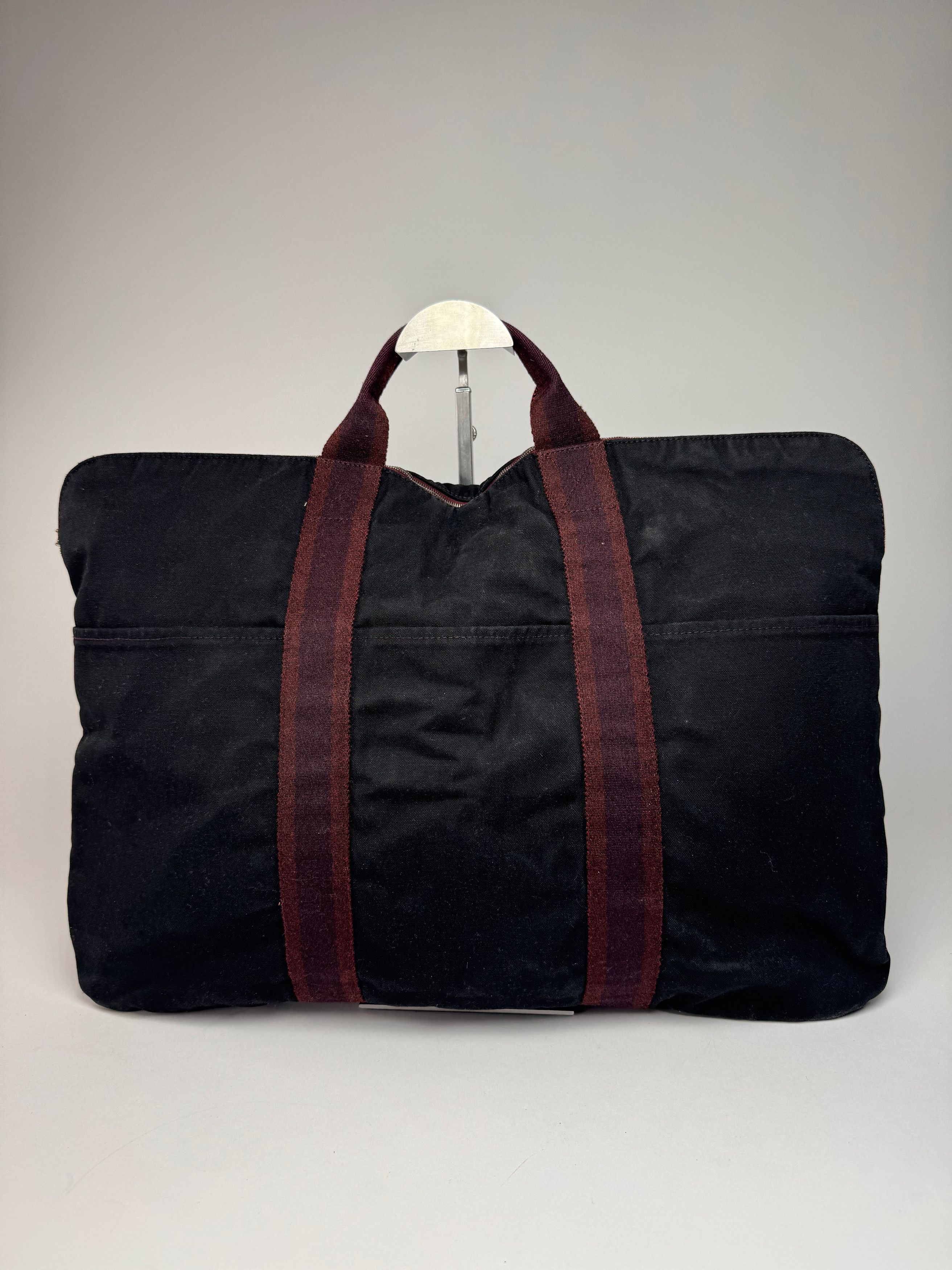 Other Vintage Hermes Canvas Handbag Purple Red Size ONE SIZE - 1 Thumbnail