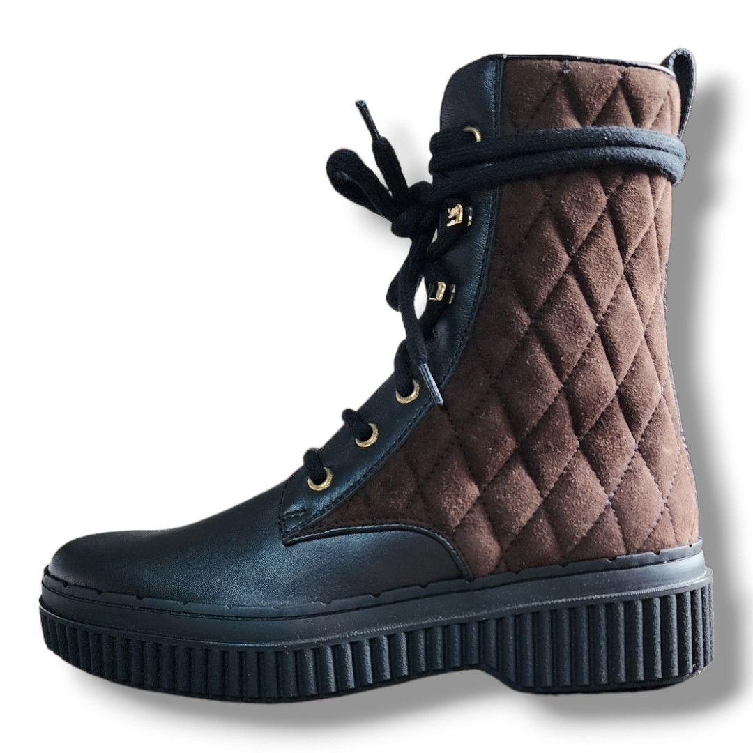 Tod's Tod's Diamond Quilted Lace-up Boot Size 34.5 (US 4.5) Size US 4.5 / IT 34.5 - 2 Thumbnail