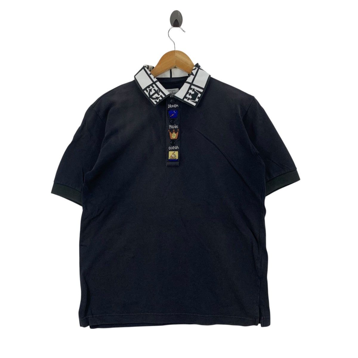 Jean Charles De Castelbajac JEAN CHARLES De CASTELBAJAC Sport Pop Art Collar Tshirt Size US M / EU 48-50 / 2 - 1 Thumbnail