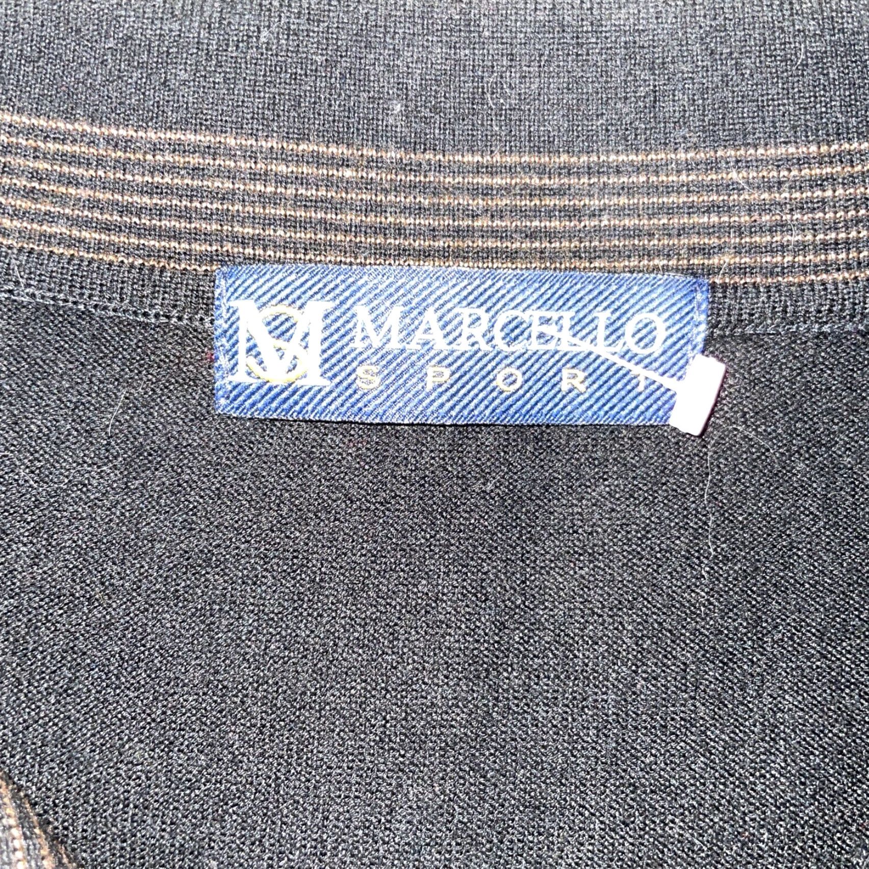 Vintage Marcello Sport Sweater Cardigan Mens XL Black Size US XL / EU 56 / 4 - 3 Thumbnail