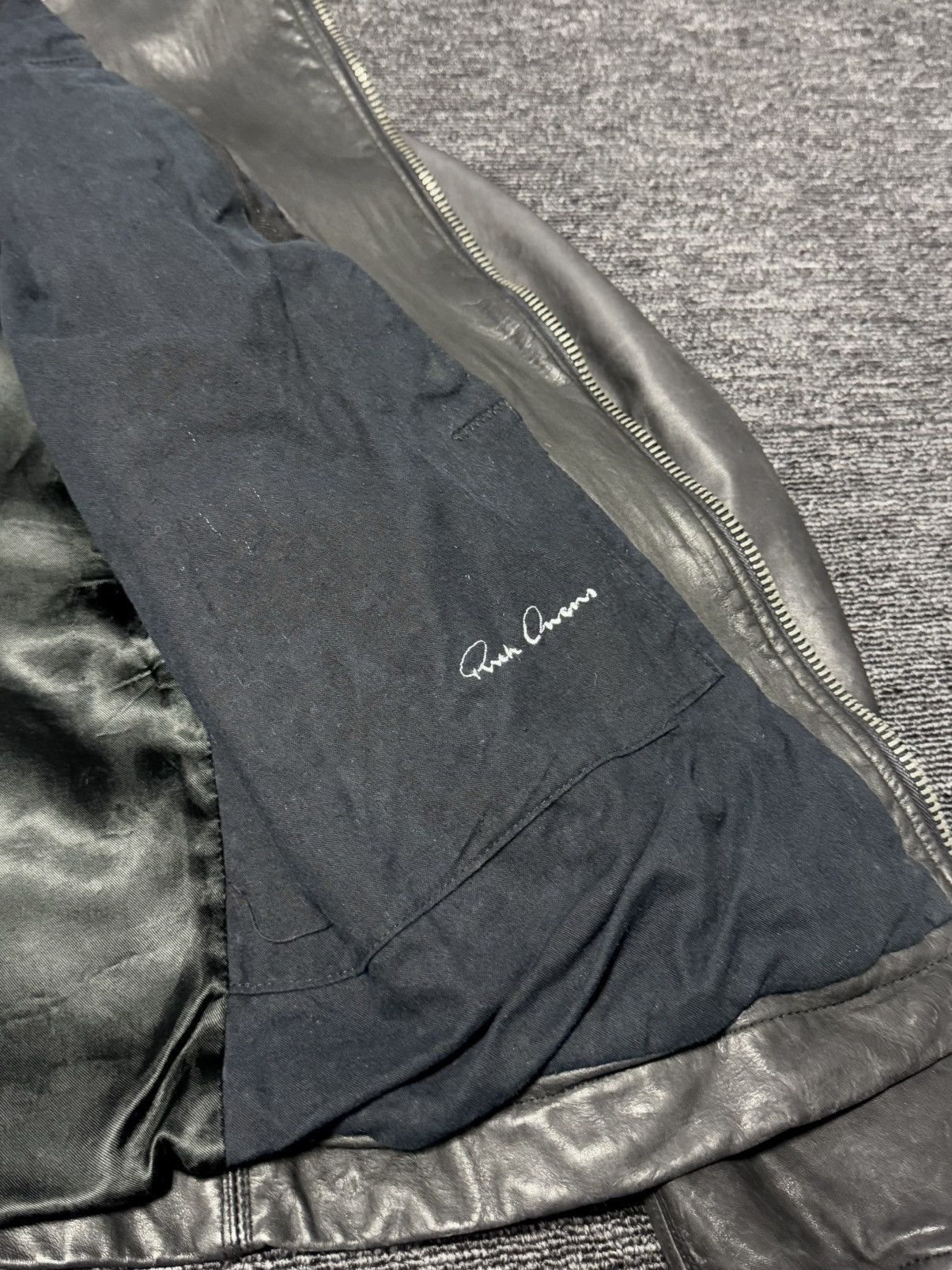 Rick Owens × Rick Owens Drkshdw Rick Owens Calfskin Leather Bullet Jacket Sz.46 Size US S / EU 44-46 / 1 - 5 Thumbnail