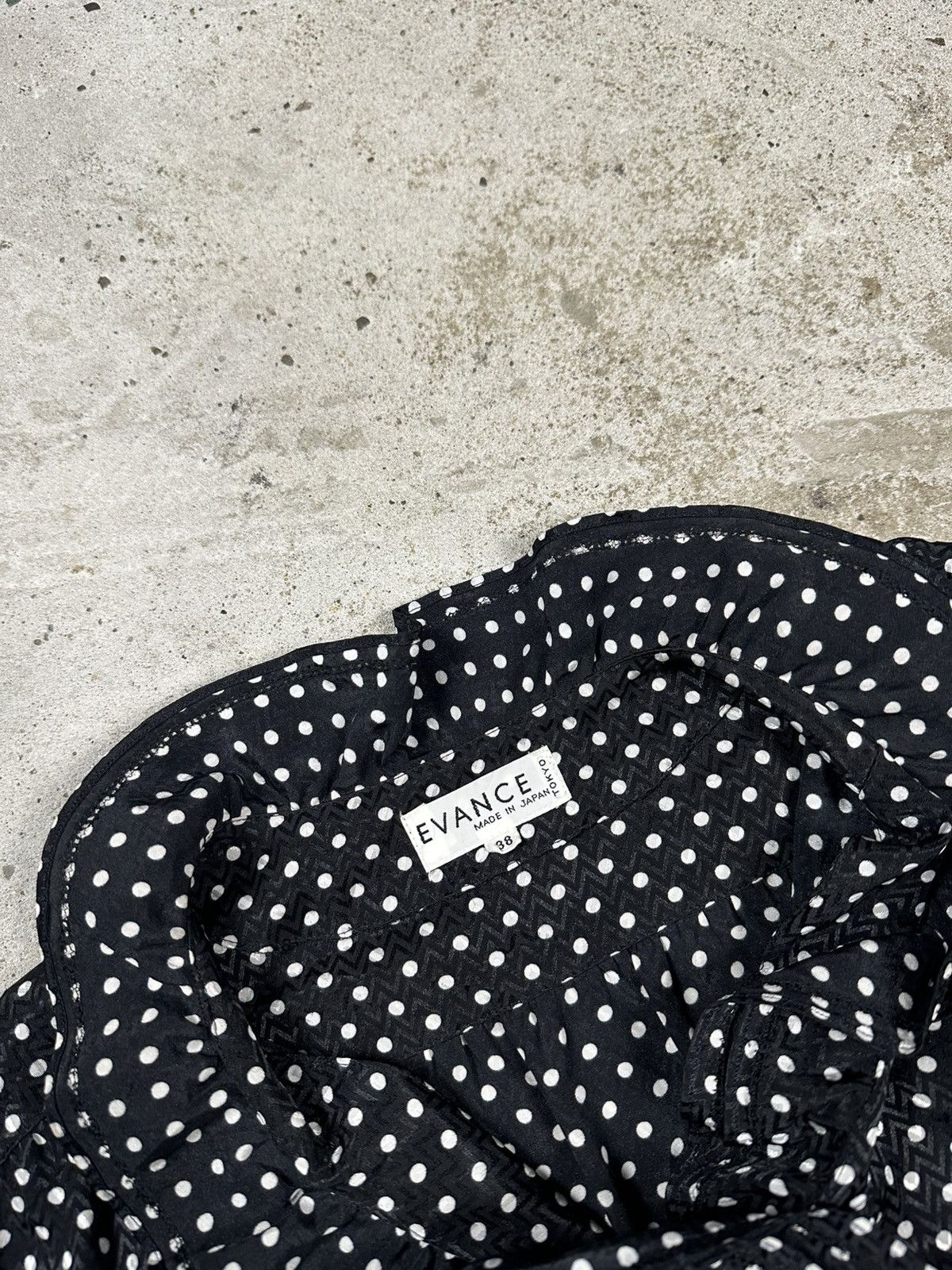 Japanese Brand × Vintage Vintage 90s Evance Tokyo Polka Dot Avant Garde Shirt Size XS / US 0-2 / IT 36-38 - 8 Thumbnail
