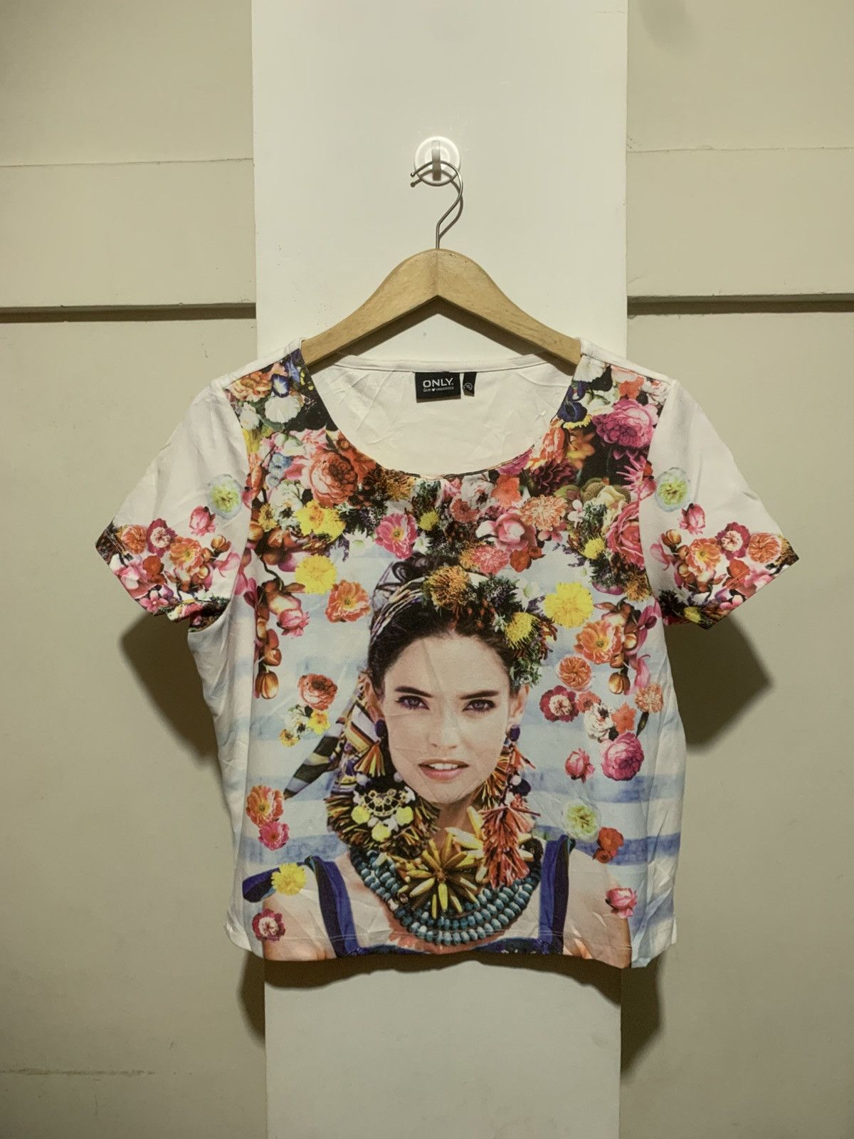 Hysteric Glamour × Undercover ONLY love Aop Flower Crop Tee Shirt Size XL / US 12-14 / IT 48-50 - 1 Thumbnail