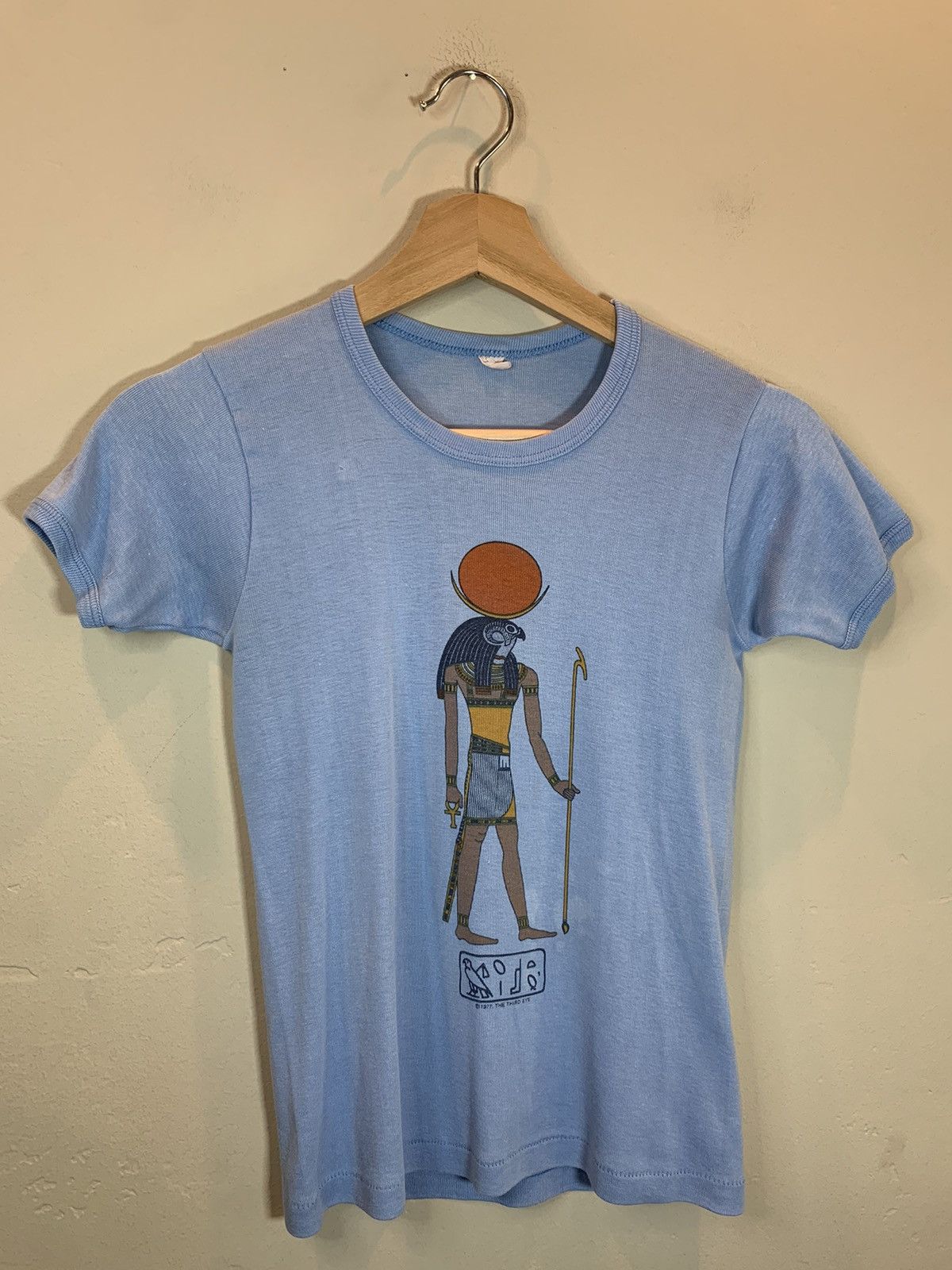 Vintage *RARE* Vintage 70’s Ancient Egyptian Art Single Stitch Shirt Size US S / EU 44-46 / 1 - 1 Thumbnail