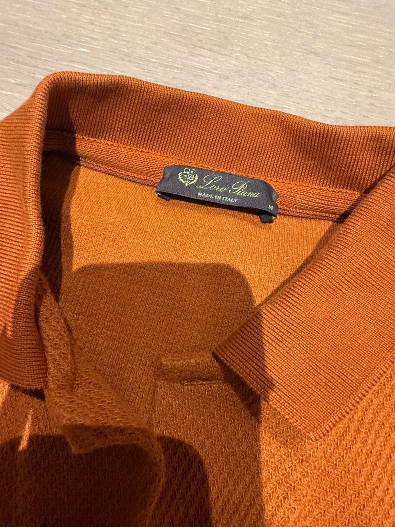 Loro Piana LORO PIANA Orange Polo shirt Size US M / EU 48-50 / 2 - 2 Thumbnail
