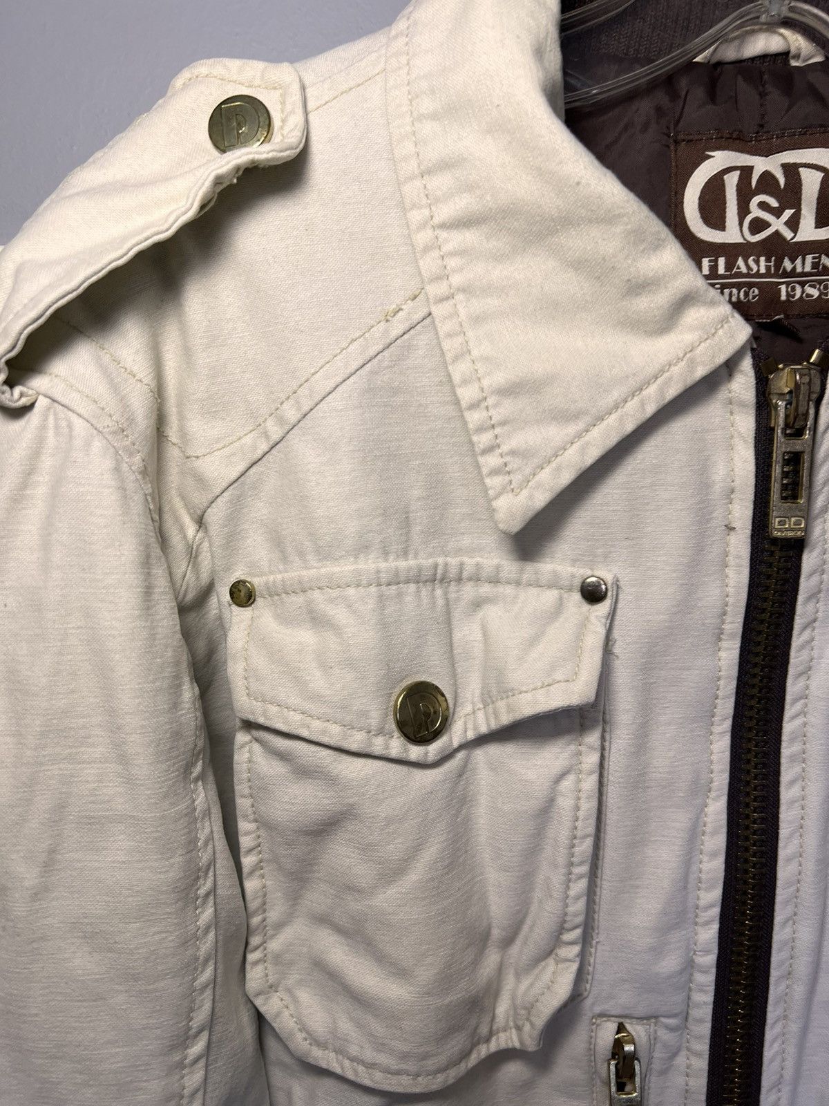 Vintage Vintage J&D Flash men “cyberdog” patch studded work jacket Size US XL / EU 56 / 4 - 6 Thumbnail