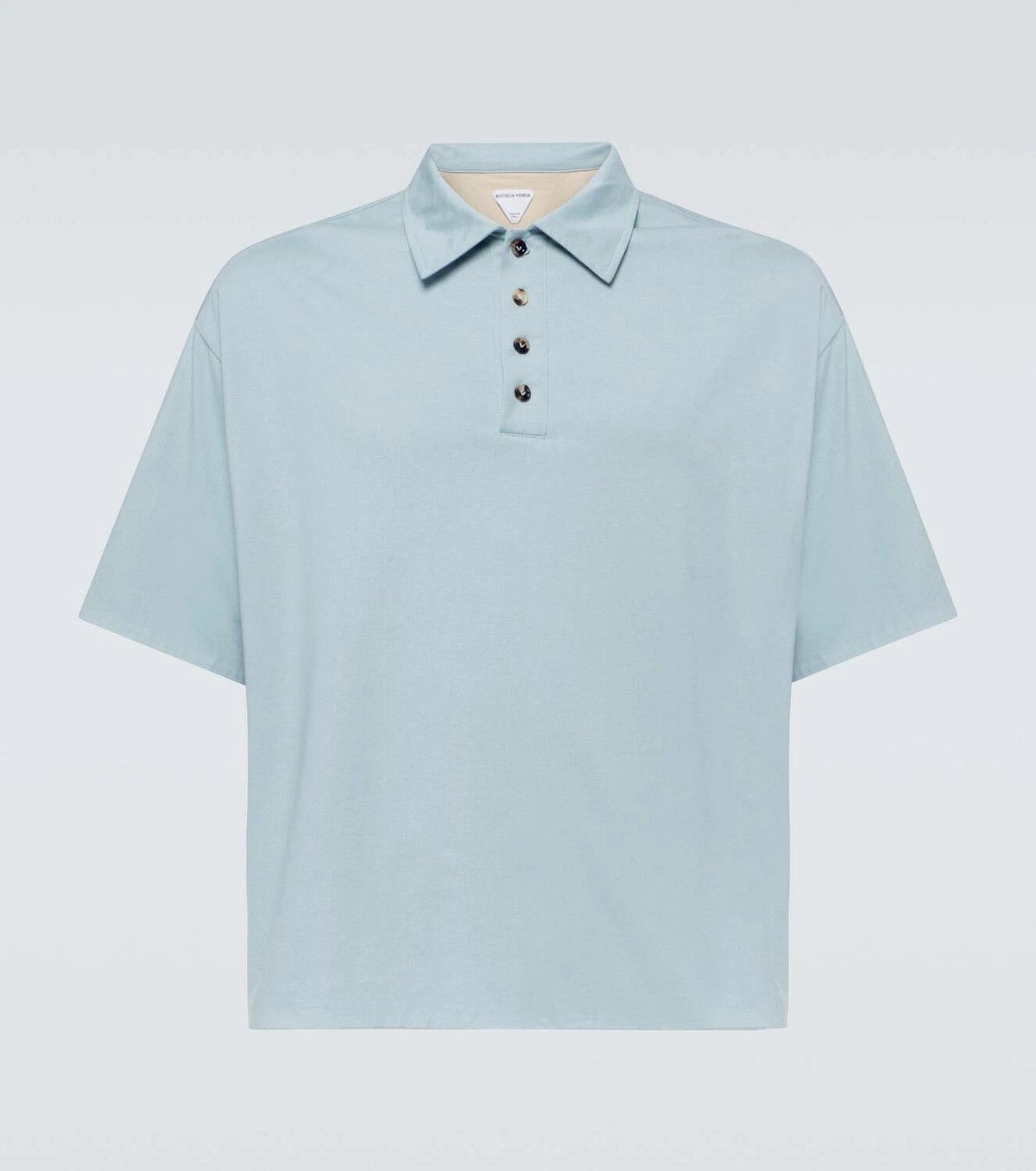 o1lf3ng11025 Double Layer Light Cotton Jersey Polo Shirt