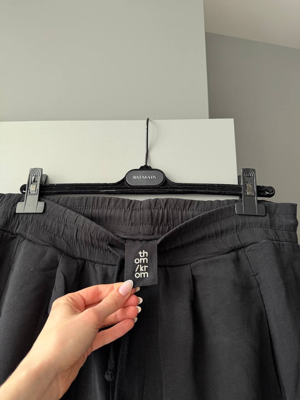 Thom Krom Black Cotton Linen DropCrotch Casual Pants Size US 32 / EU 48 - 3 Thumbnail