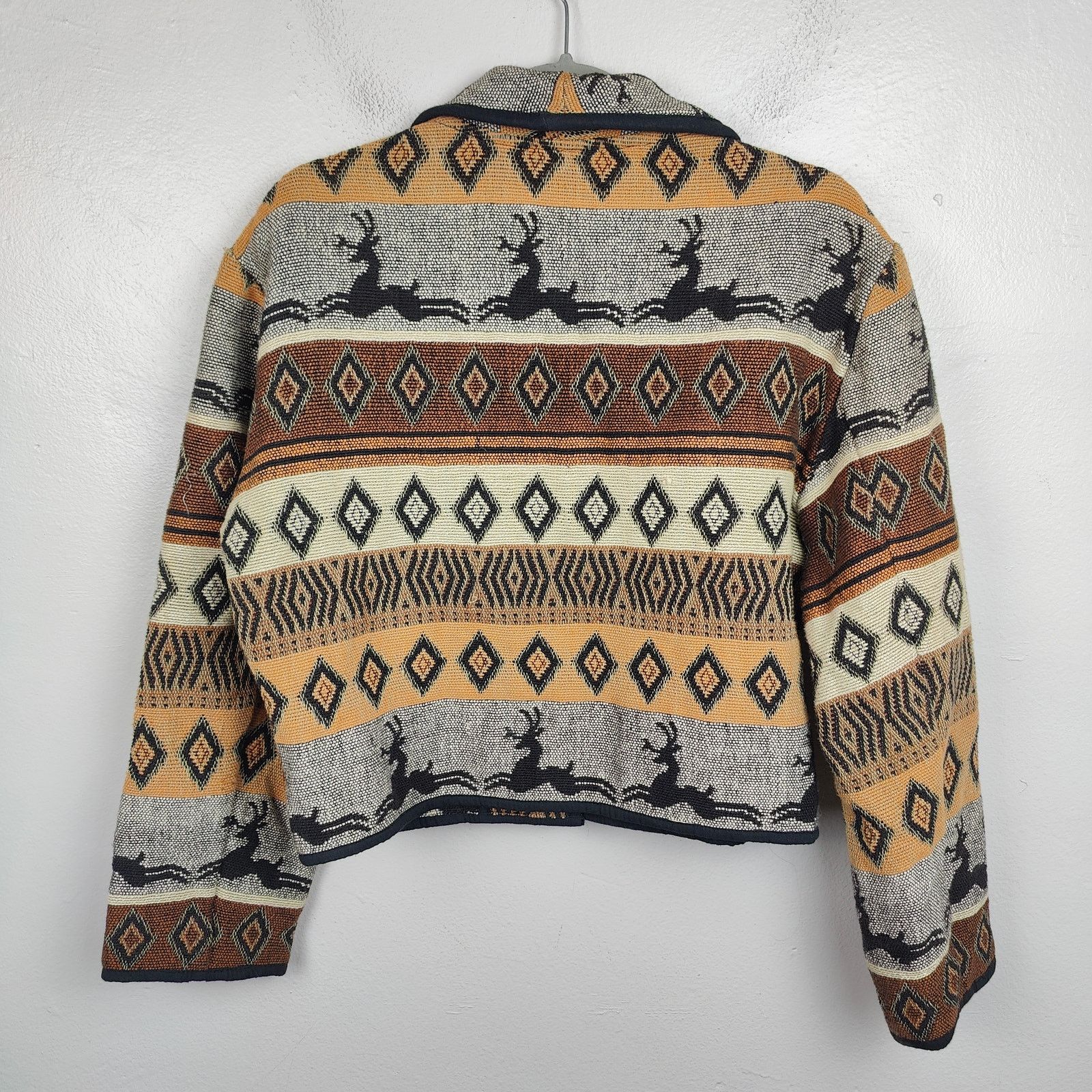 Other Vintage Flashback Jacket Women Medium Tribal Print Deer Size M / US 6-8 / IT 42-44 - 4 Thumbnail