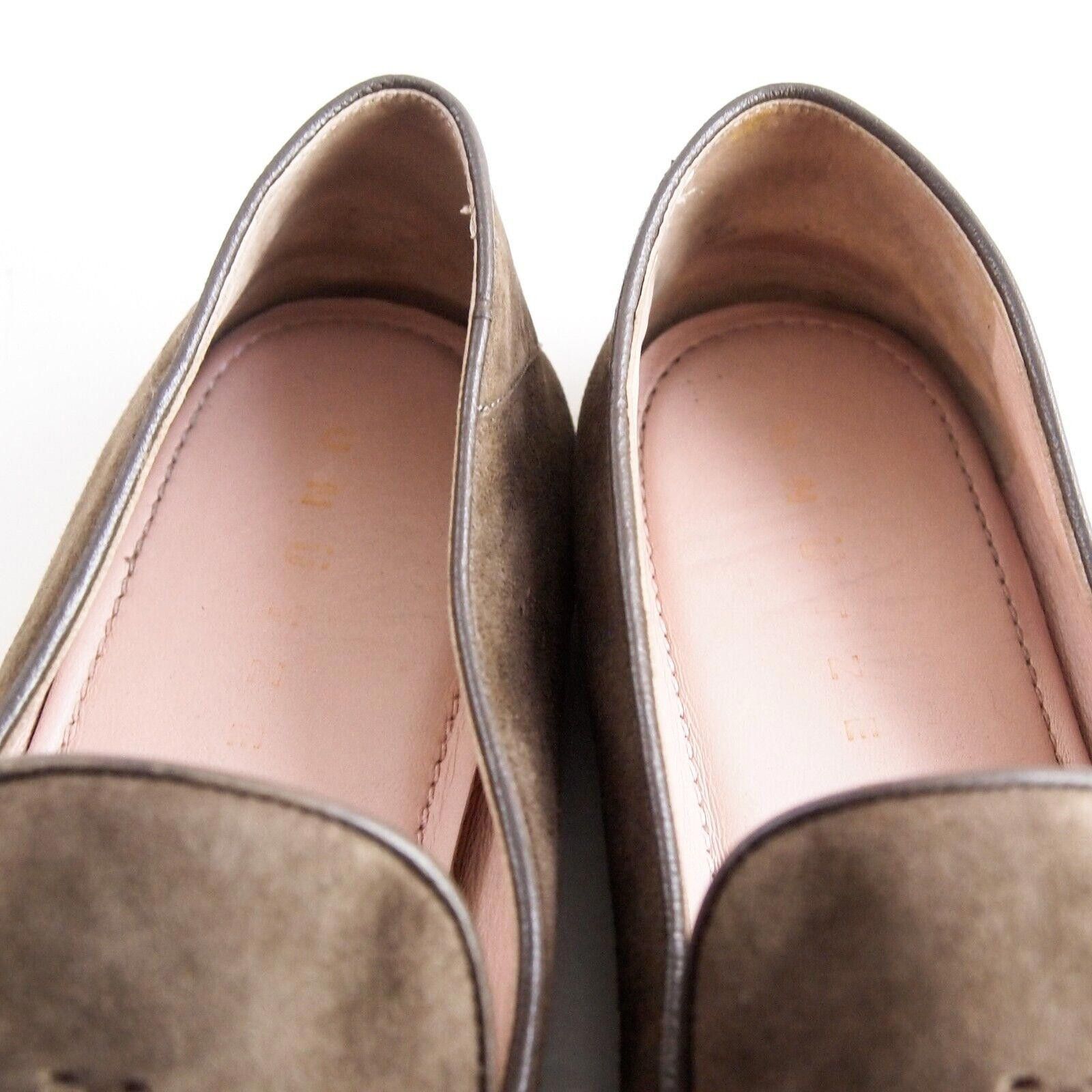 Designer Unutzer Tassel Loafers Brown Suede Womens EU 37.5 US 7.5 Size US 7.5 / IT 37.5 - 3 Thumbnail