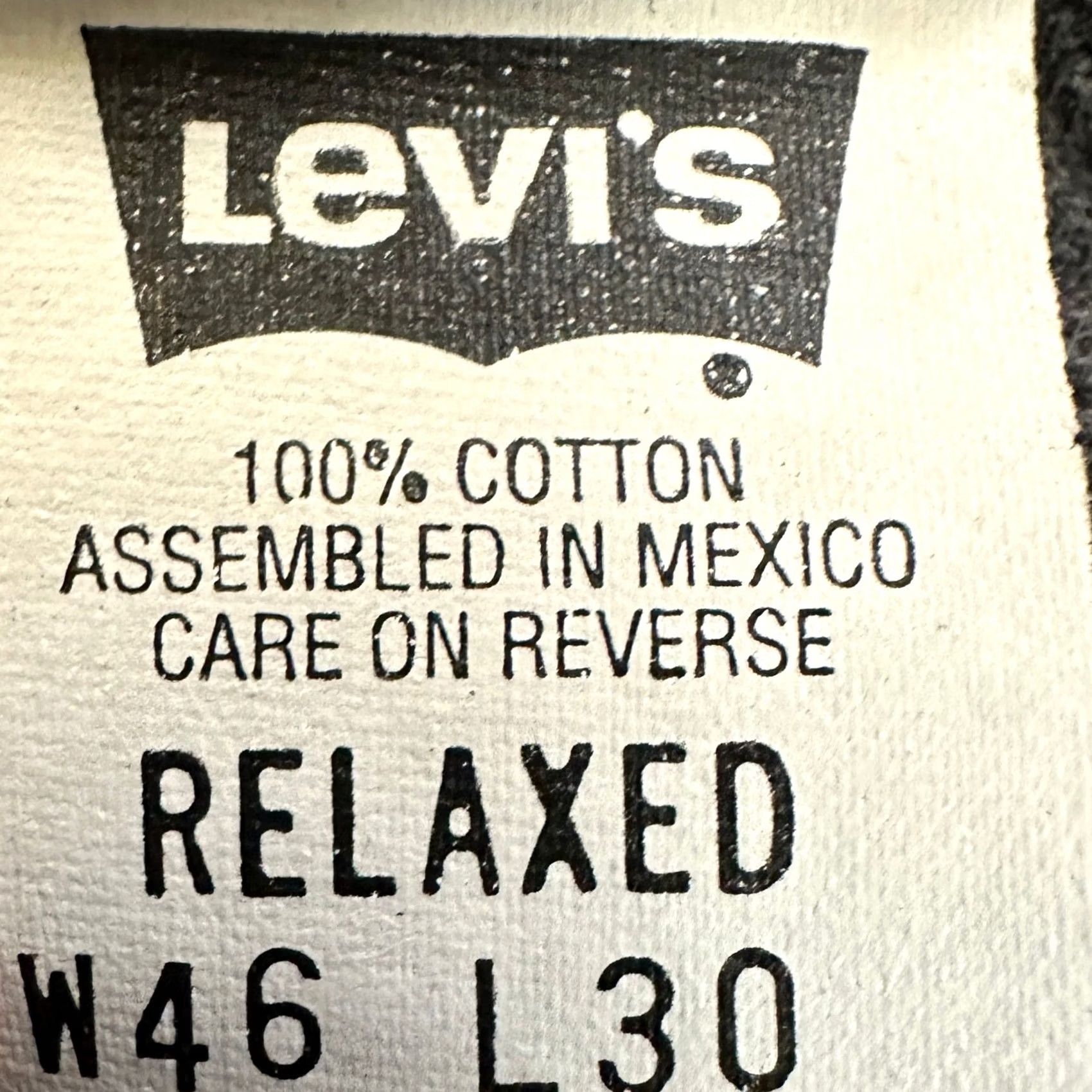Levi's VINTAGE Levi's 540 Jeans Tapered Leg Mens 46X30 Black Y2K Loose Fit Orange Tab Jeans Men 46X30 Dark Wash 100% Cotton Denim Pockets Zipper Button" Size US 30 / EU 46 - 3 Thumbnail