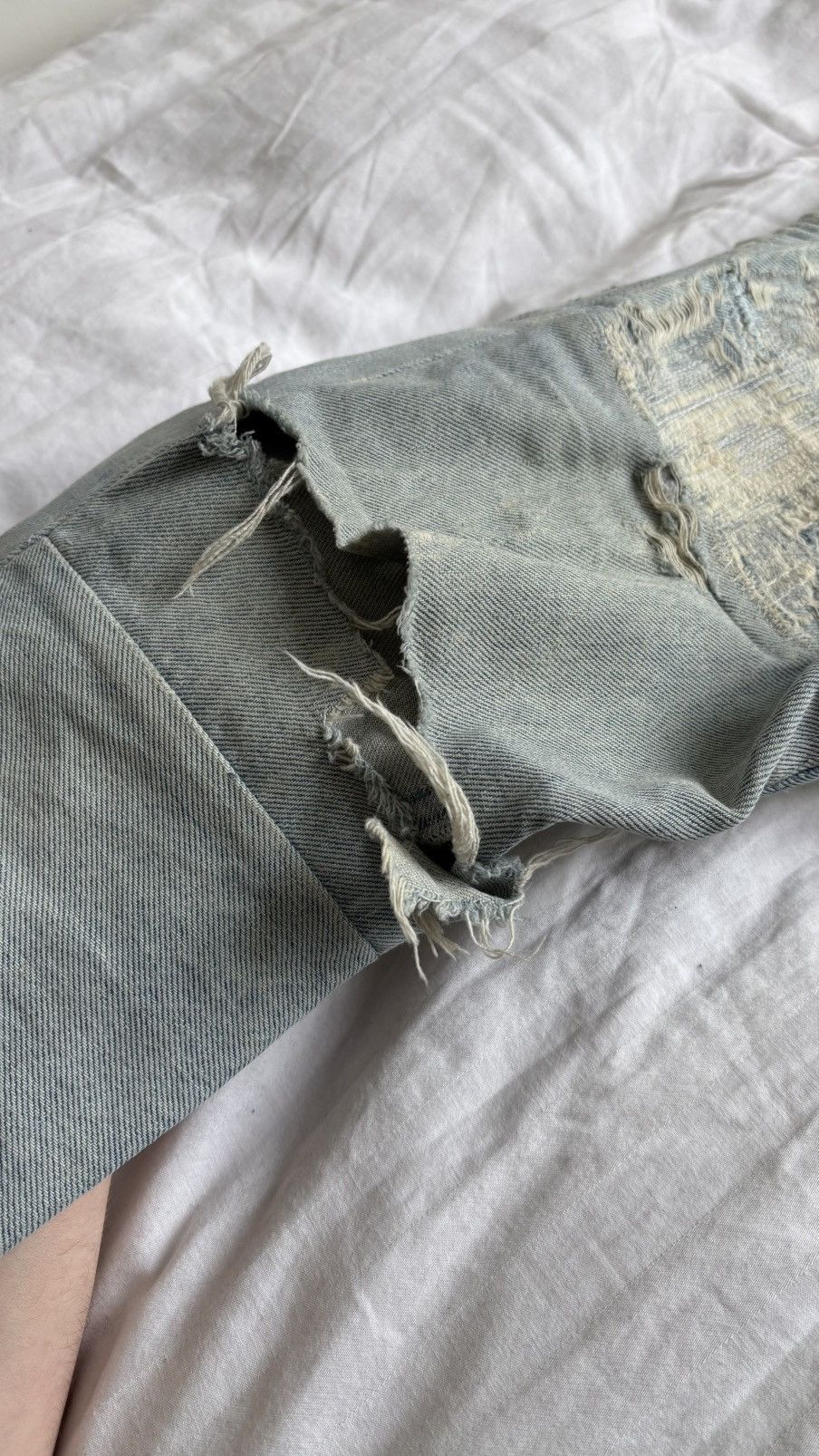 Maison Margiela ⓪ ⑩ GRAIL Maison Martin Margiela artisanal jeans repaired Size US 32 / EU 48 - 9 Thumbnail
