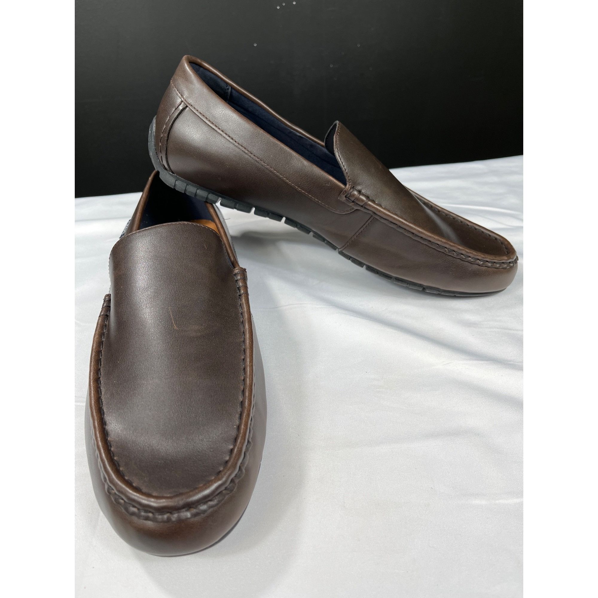 Chaps Chaps Mens Brown Leather Loafers Size 13 SKU 7256 Size US 13 / EU 46 - 2 Thumbnail
