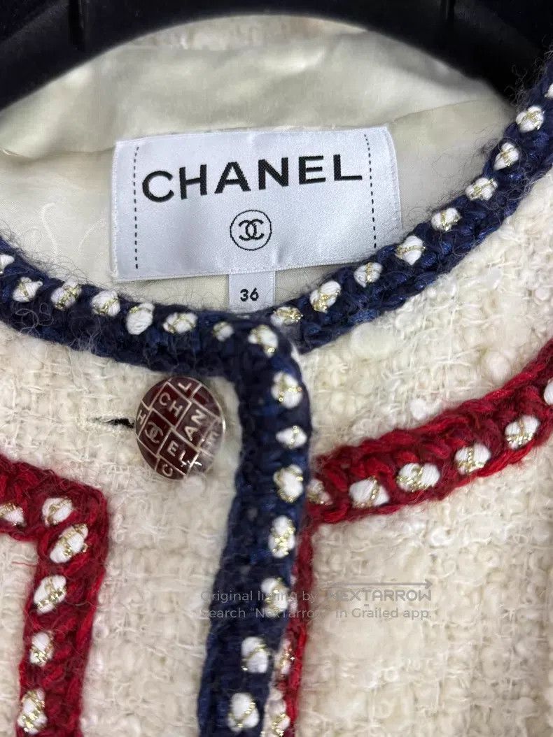 Chanel Chanel Preview series red and blue rolled-edged jacket Size XS / US 0-2 / IT 36-38 - 4 Thumbnail