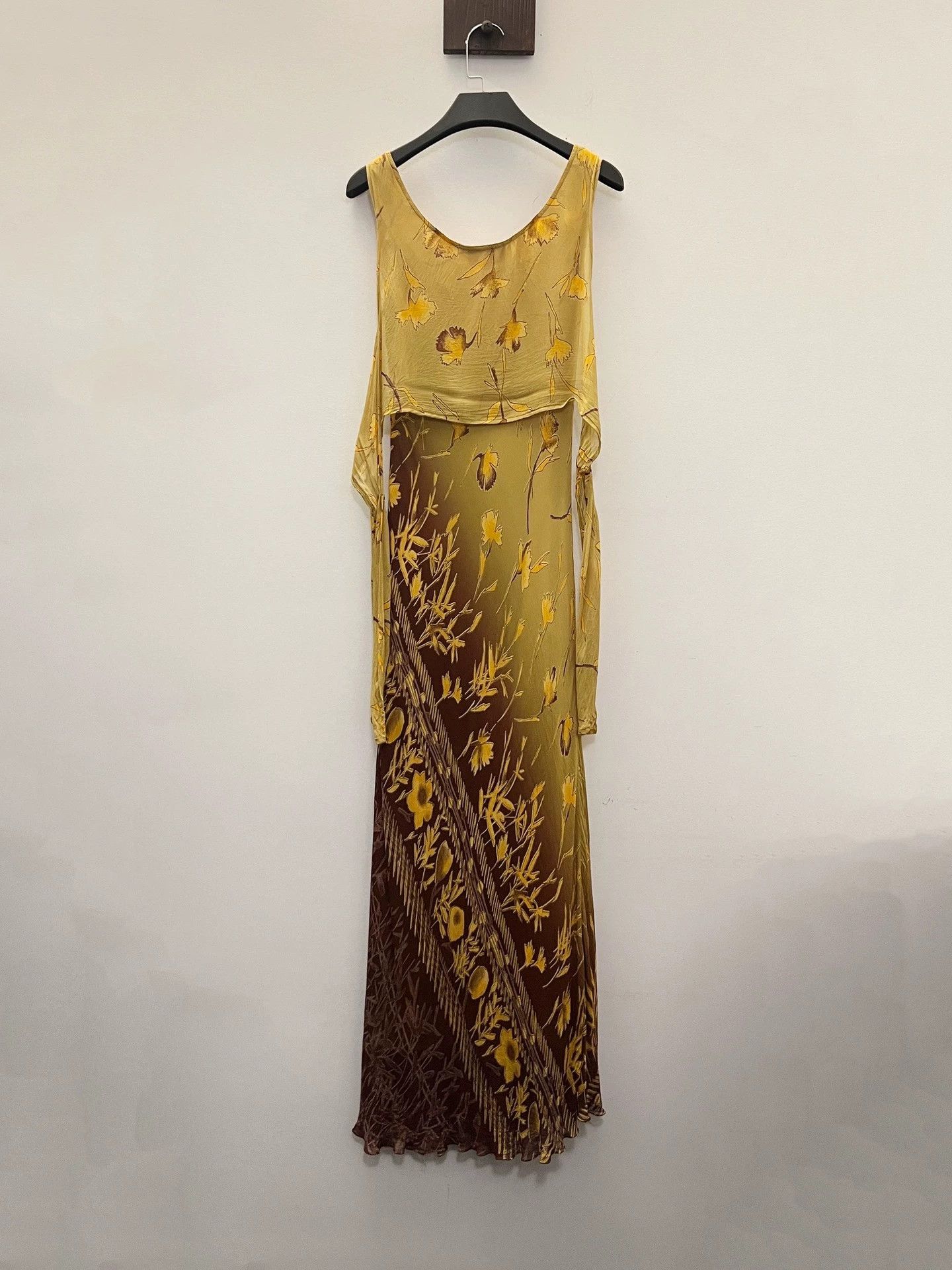 Vintage French Brand Vintage Silk Autumn Leaf Dress Size S Size S / US 4 / IT 40 - 9 Thumbnail
