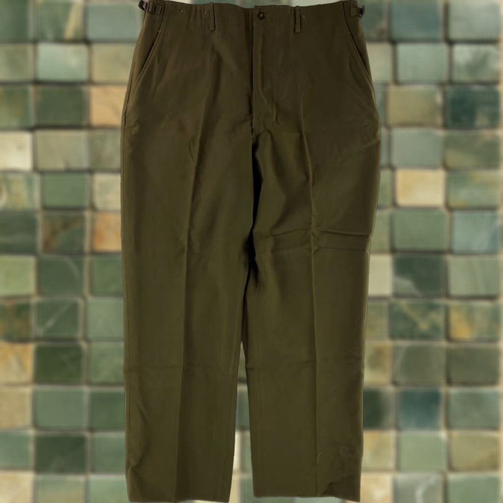 Olive VINTAGE US Army M51 M-1951 Wool Pants Olive Green Mens L 40x31 Actual Wool Pants Mens Size US 40 / EU 56 - 1 Thumbnail