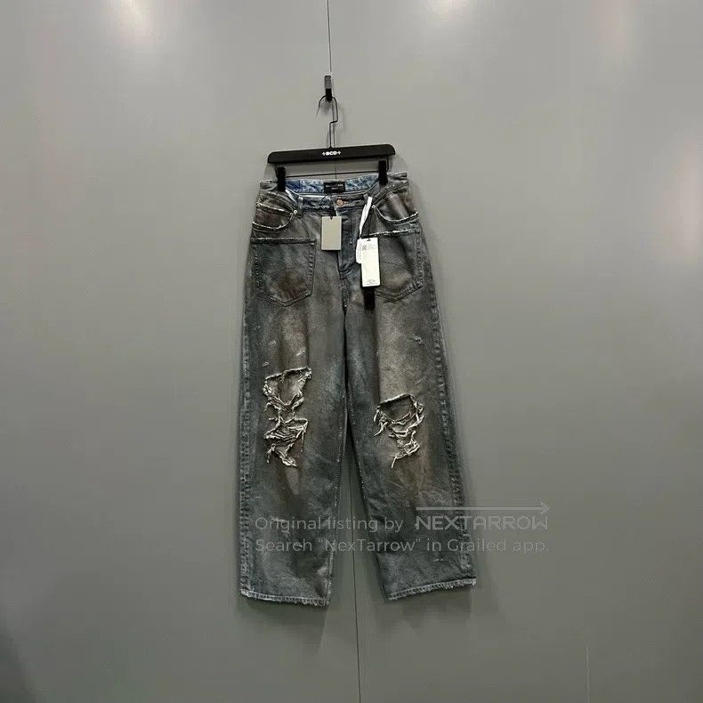 Balenciaga Balenciaga size XS Denim Blue Vintage Destroyed Hole Jeans Size US 27 - 1 Thumbnail