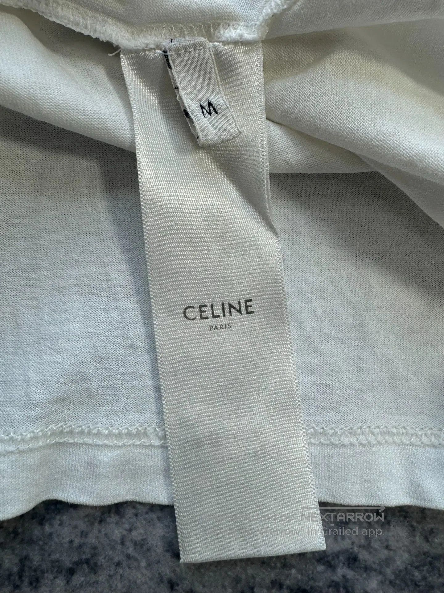 Celine Celine White Triomphe Short Sleeve. Size M / US 6-8 / IT 42-44 - 8 Thumbnail