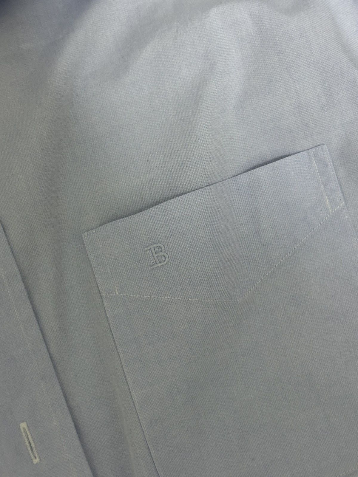 Balmain Balmain Dress Shirt Logo Blue Size US XL / EU 56 / 4 - 8 Thumbnail