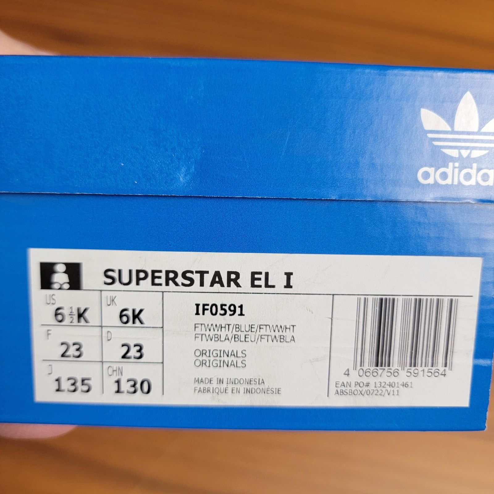Adidas adidas Infant Superstar EL I Sneaker, White/Royal Sz 6.5K Size US 6.5 / EU 39-40 - 11 Thumbnail