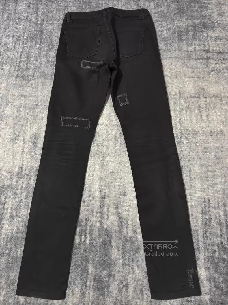Saint Laurent Paris Saint Laurent Paris Embroidered Slogan Faded Patchwork Den Size US 26 / EU 42 - 2 Thumbnail