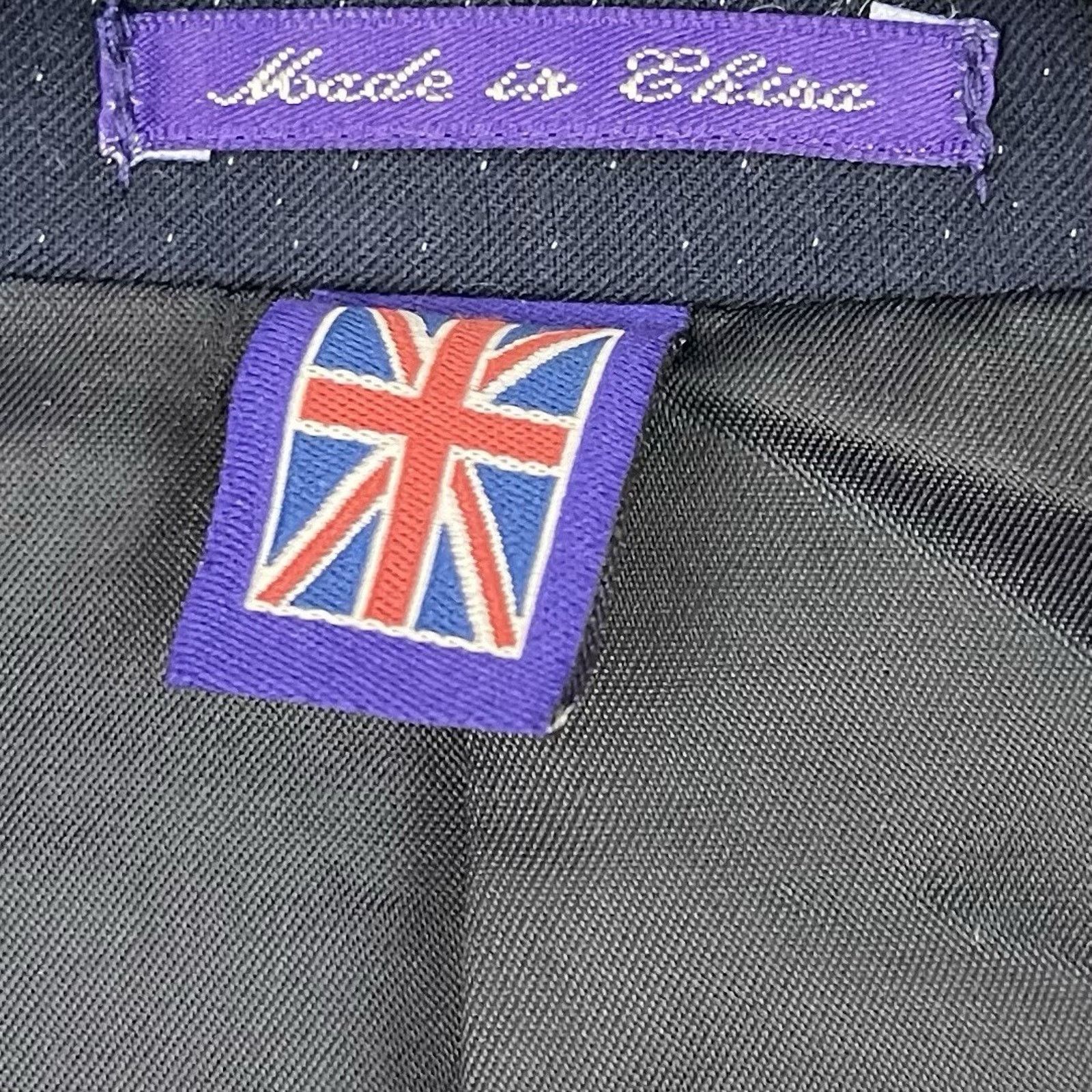 Savile Row Savile Row Co Blazer Mens 40R Blue Slim Fit Stretch 2 Button Size 40R - 17 Thumbnail