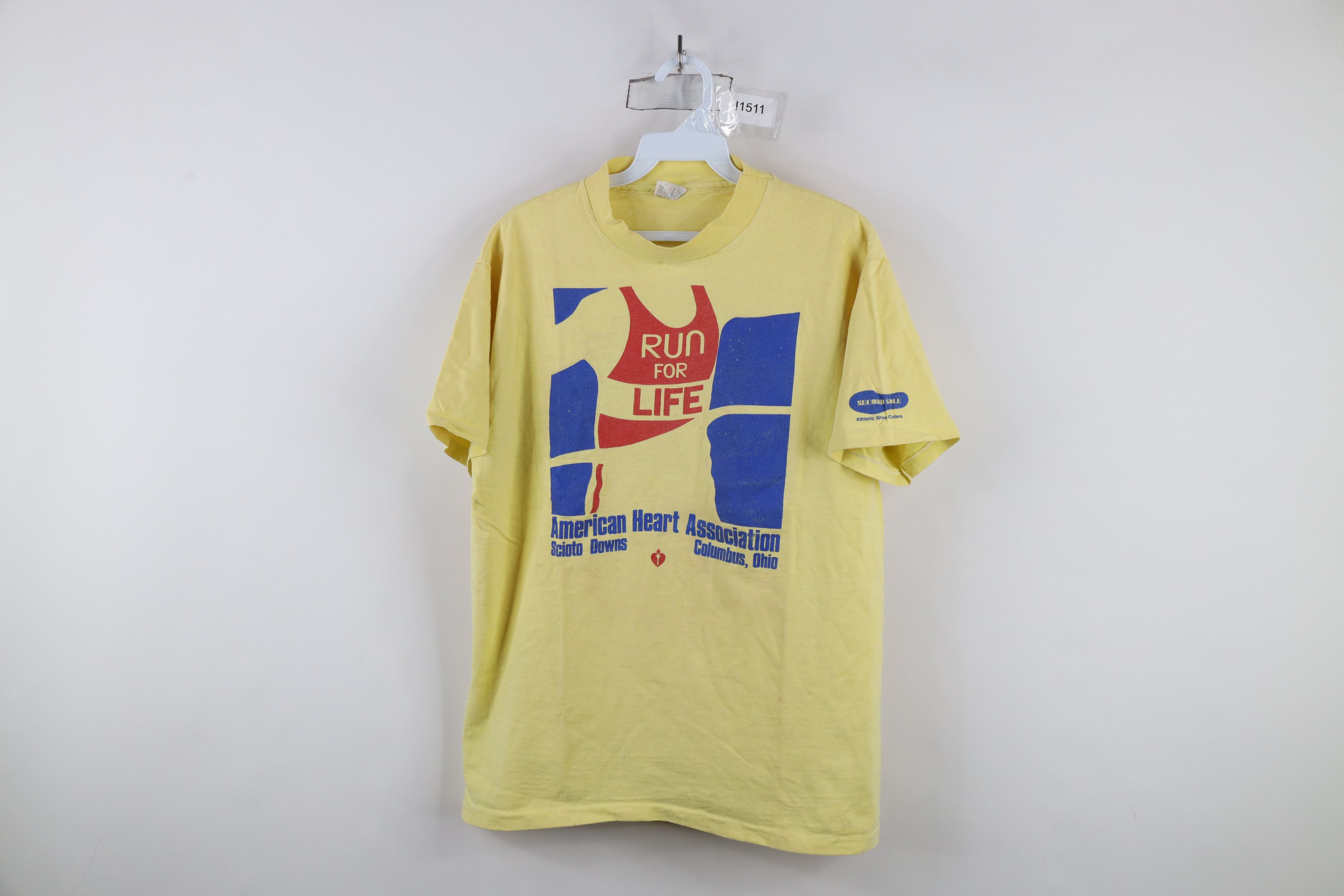 Vintage Vintage 80s American Heart Association Run For Life T-Shirt Size US L / EU 52-54 / 3 - 1 Thumbnail