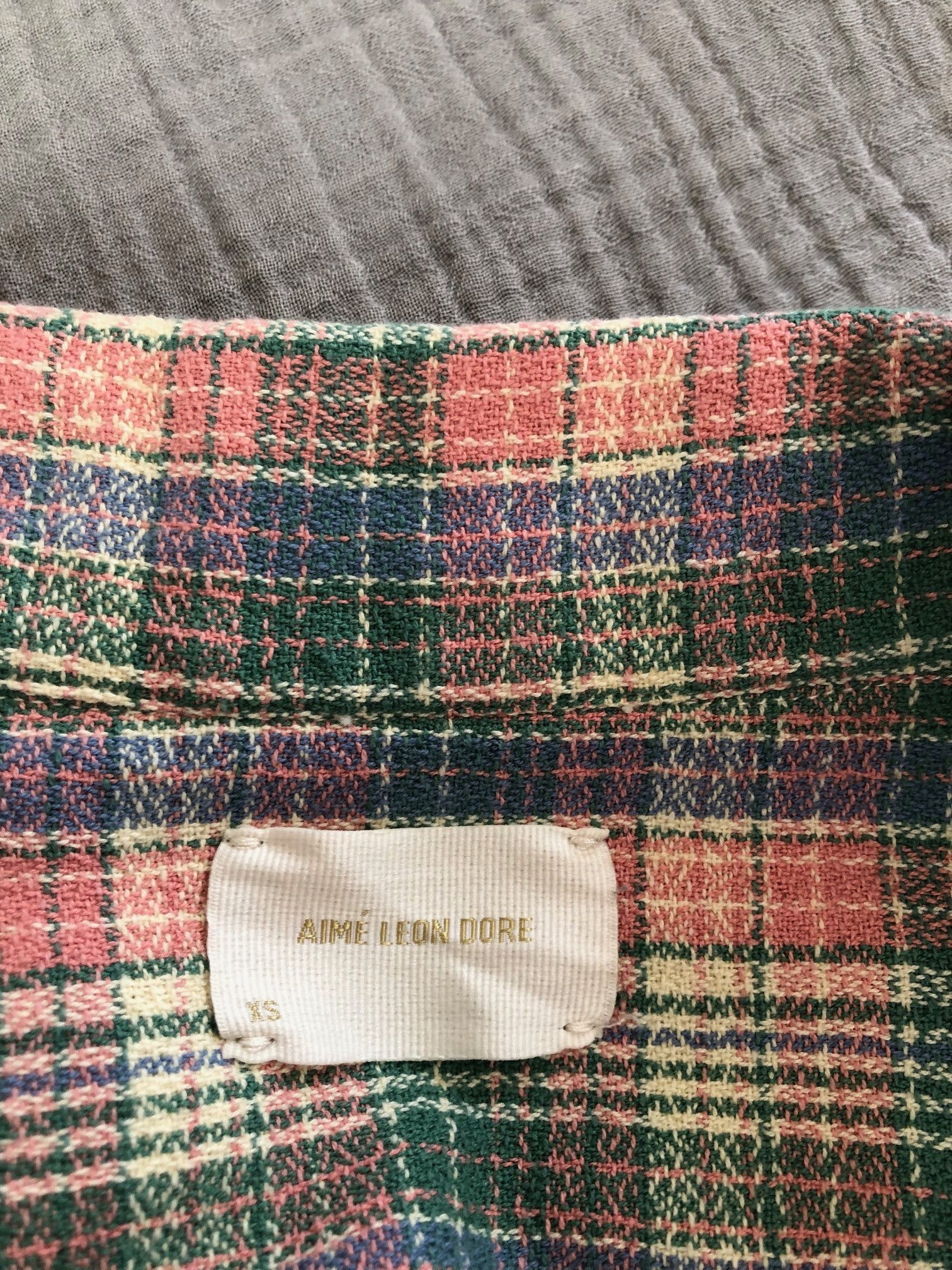 Aime Leon Dore Aime Leon Dore Leisure Shirt Pink Green Plaid XS NWT ALD Size US XS / EU 42 / 0 - 3 Thumbnail