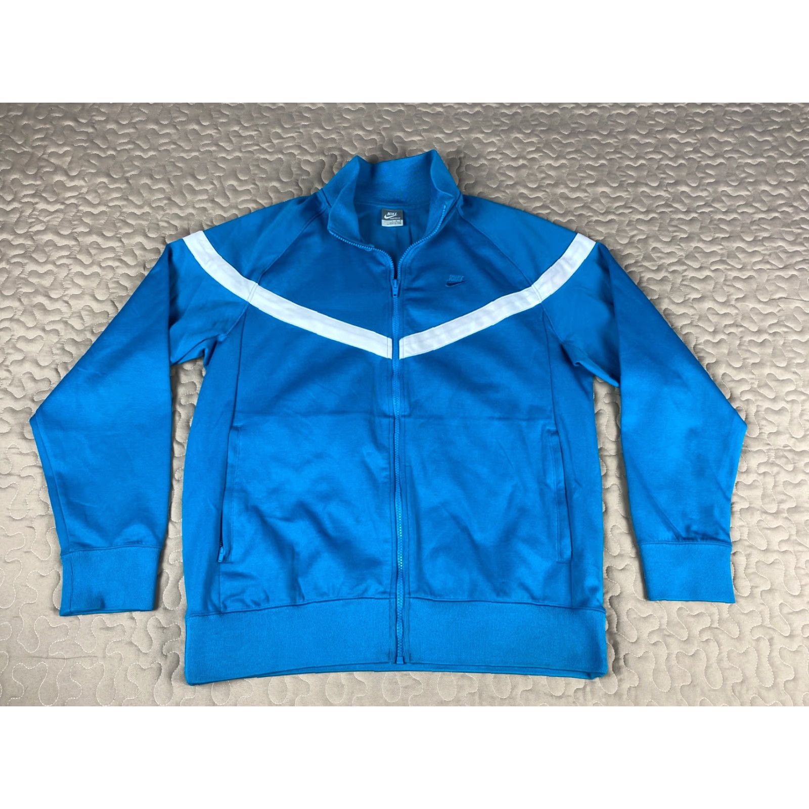 Nike VINTAGE Nike Air Track Jacket Aqua Teal Mens L Turquoise Bomber Windbreaker Size US L / EU 52-54 / 3 - 3 Thumbnail