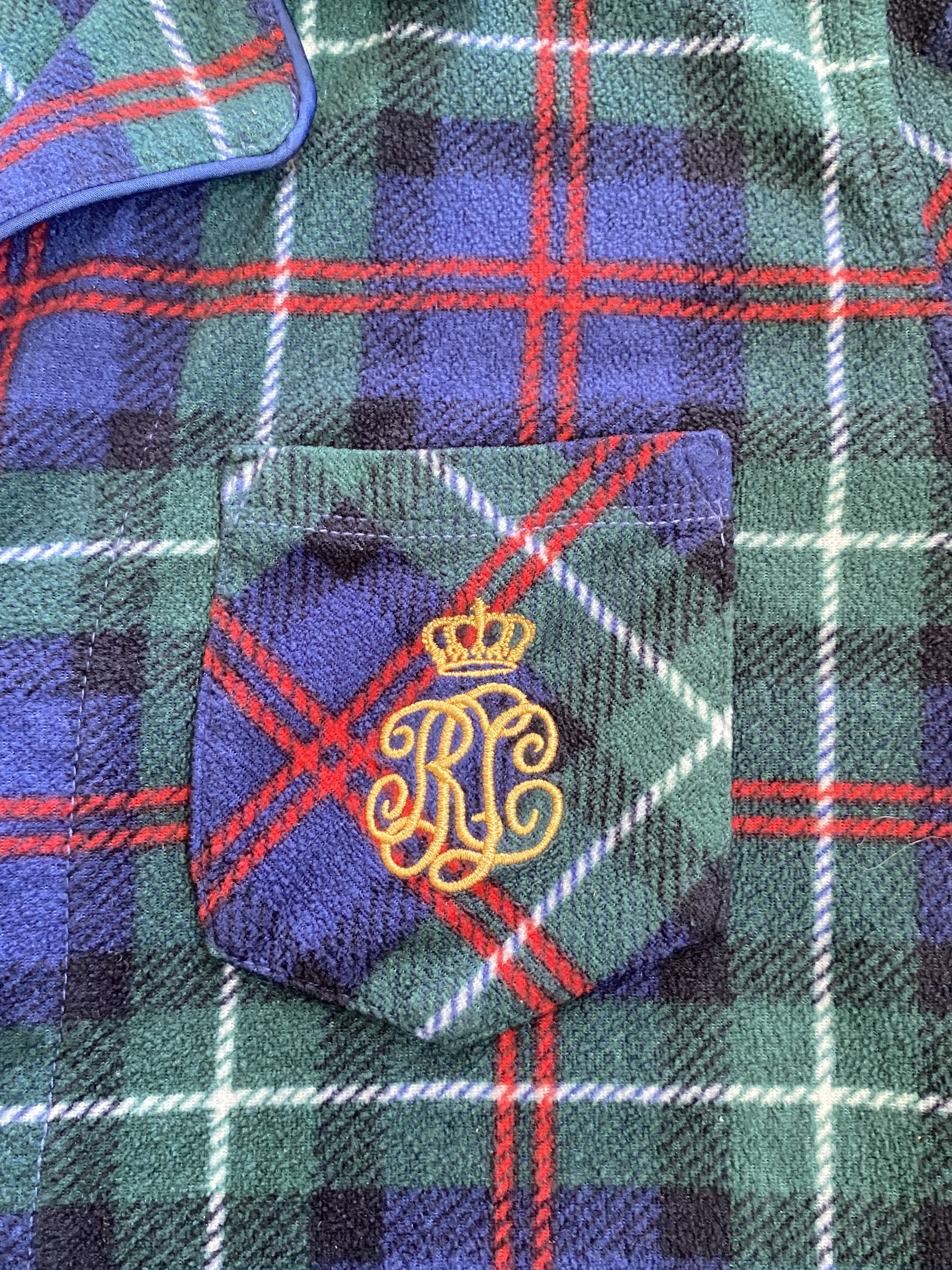 Ralph Lauren Lauren Ralph Lauren Women's Microfleece Plaid Pajama Top Size M / US 6-8 / IT 42-44 - 9 Thumbnail