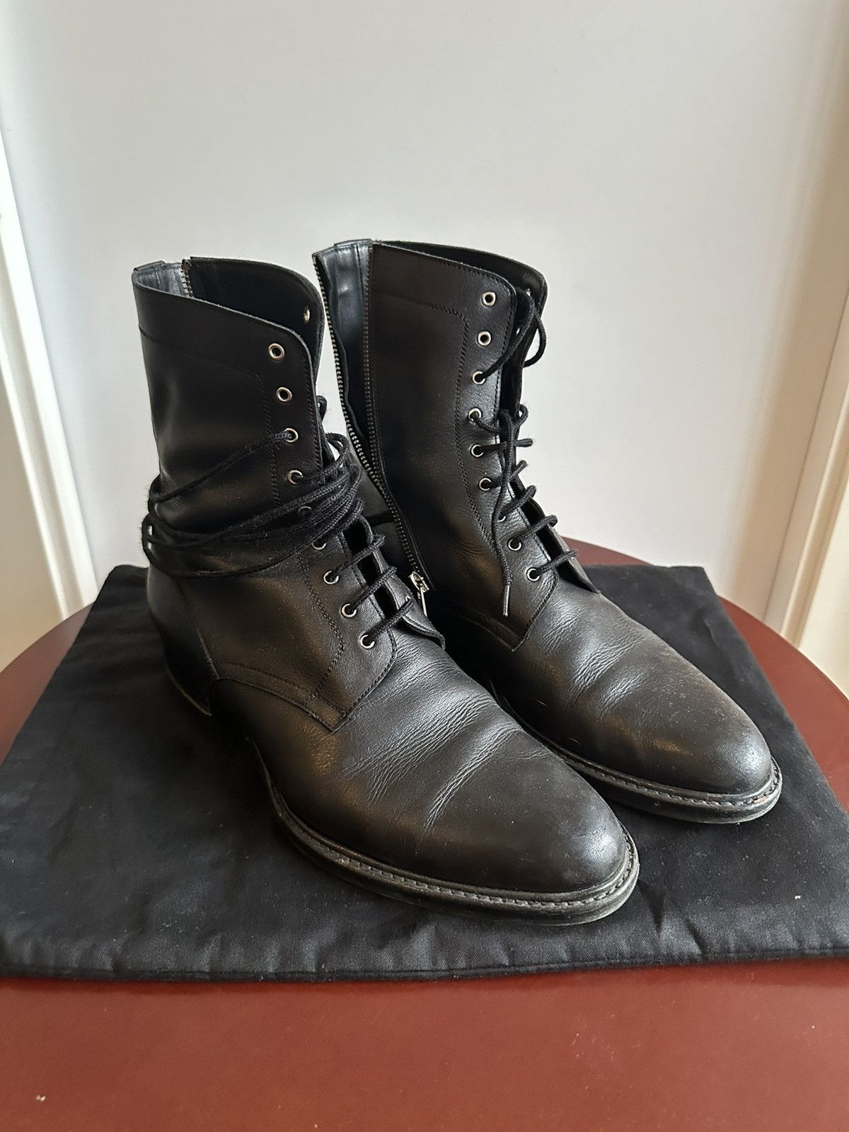 Vintage Black Leather Combat Boot Size US 9 / EU 42 - 1 Thumbnail