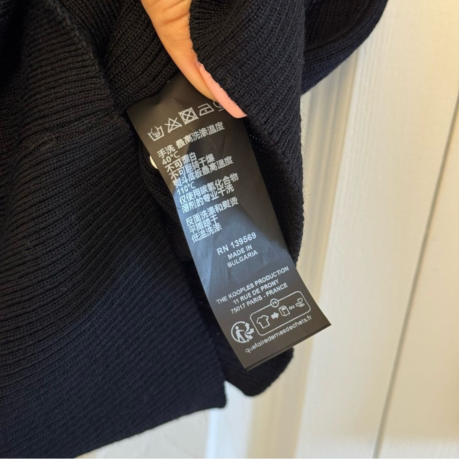 The Kooples New! The Kooples Black Wool Long Sleeve Dress, Size 1 Size S / US 4 / IT 40 - 9 Thumbnail