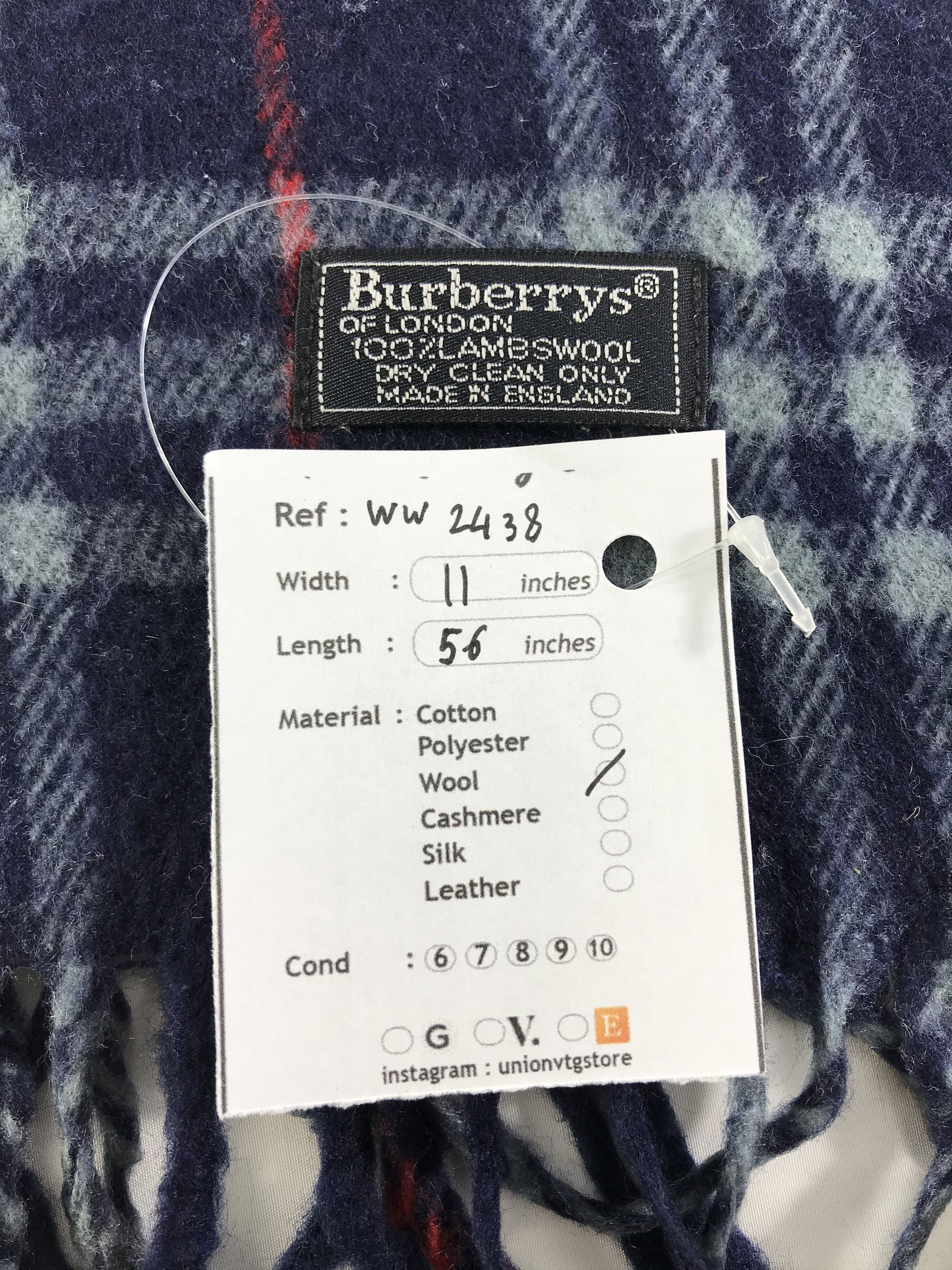 Burberry × Vintage Burberry Scarf / Muffler / Neckwear - WW2438 Size ONE SIZE - 4 Thumbnail