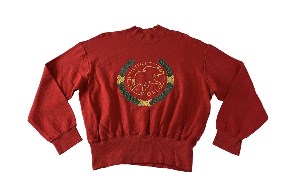Vintage Hunting World New York Pullover Embroidery Logo Design Size US L / EU 52-54 / 3 - 1 Thumbnail