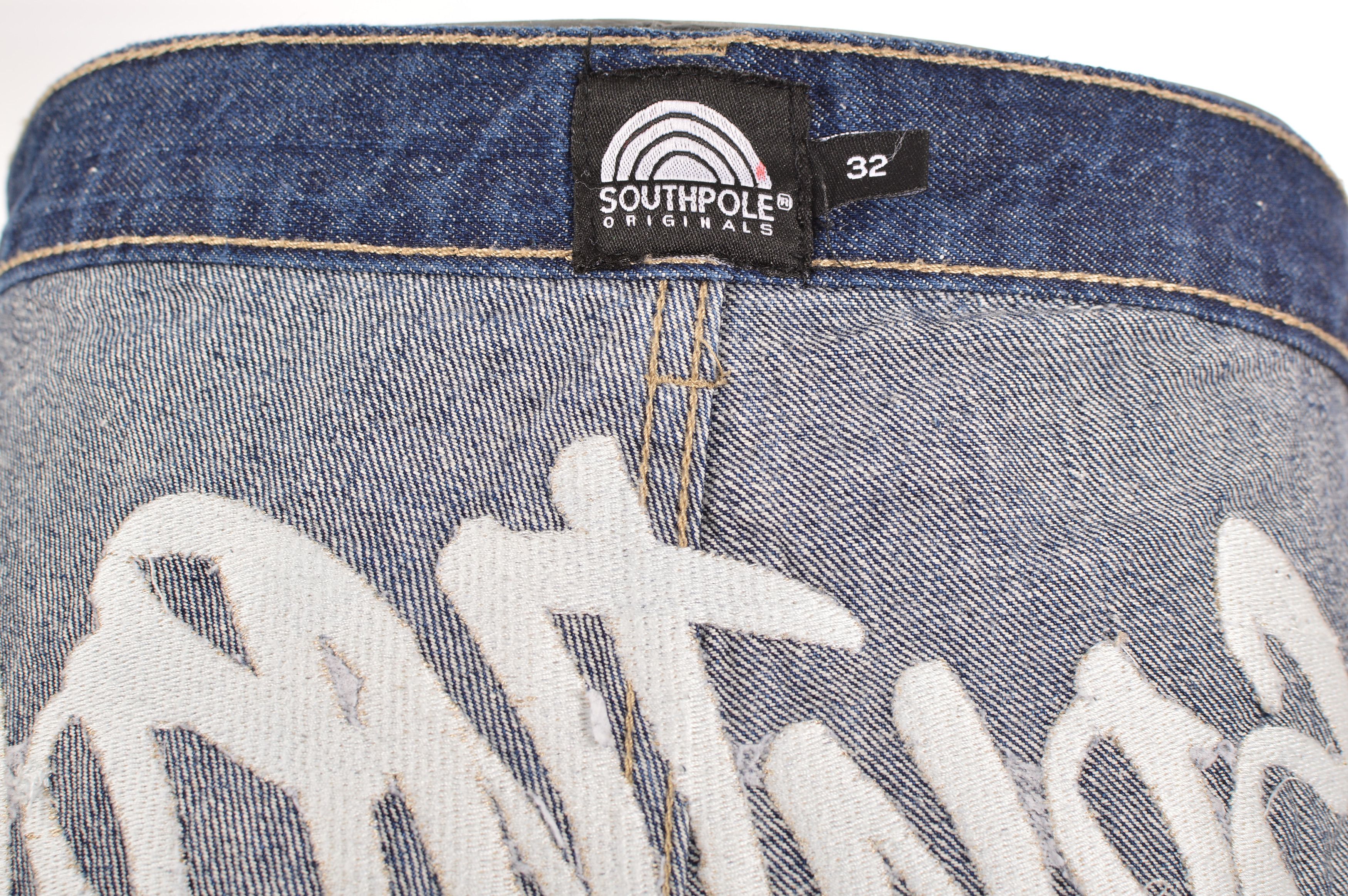 Southpole Southpole Embroidered Big Back Logo Vintage Denim Jeans Size US 32 / EU 48 - 7 Thumbnail