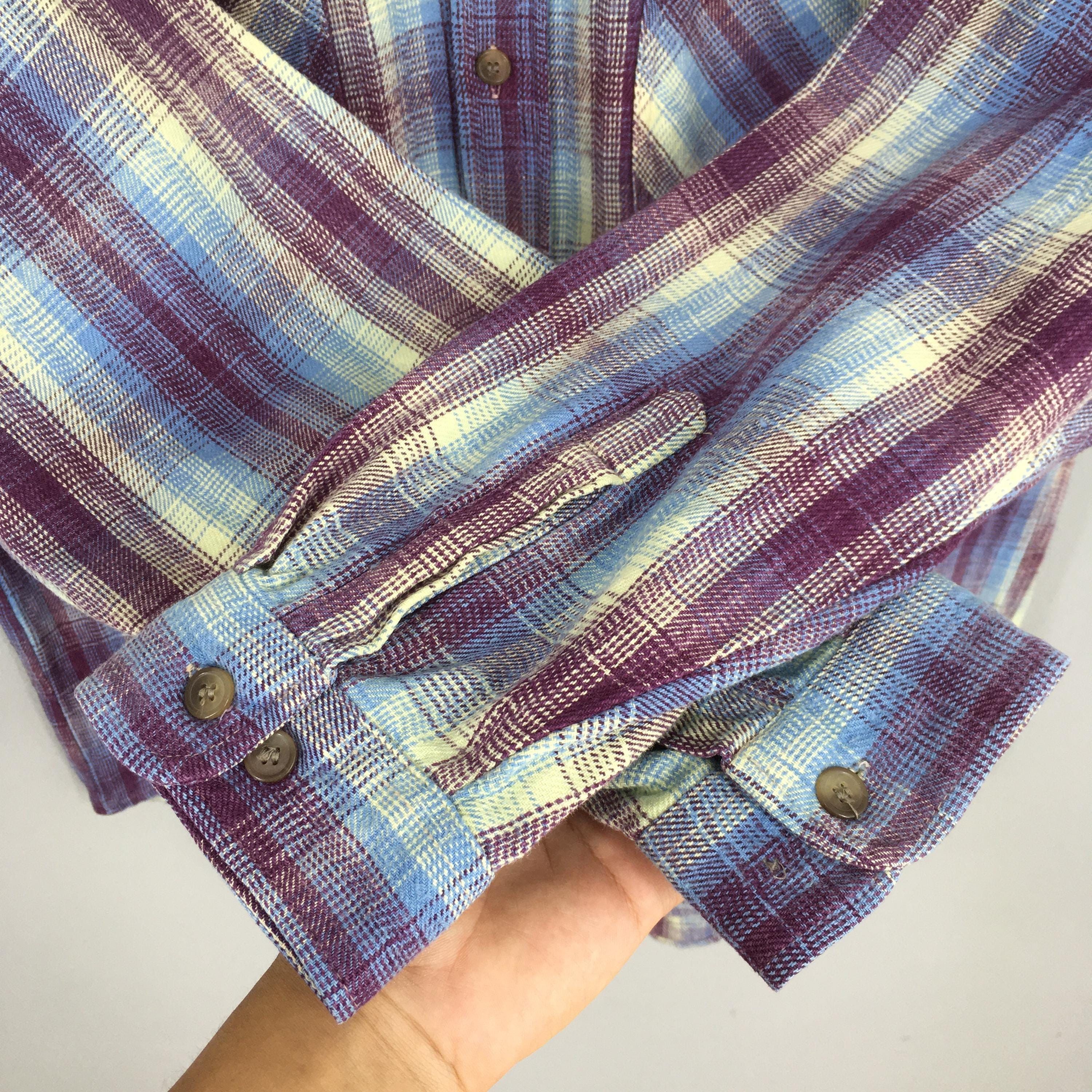 Flannel × Vintage 80s Plaid Shadow Tartan Checkered Flannel Shirt Medium Size US M / EU 48-50 / 2 - 4 Thumbnail